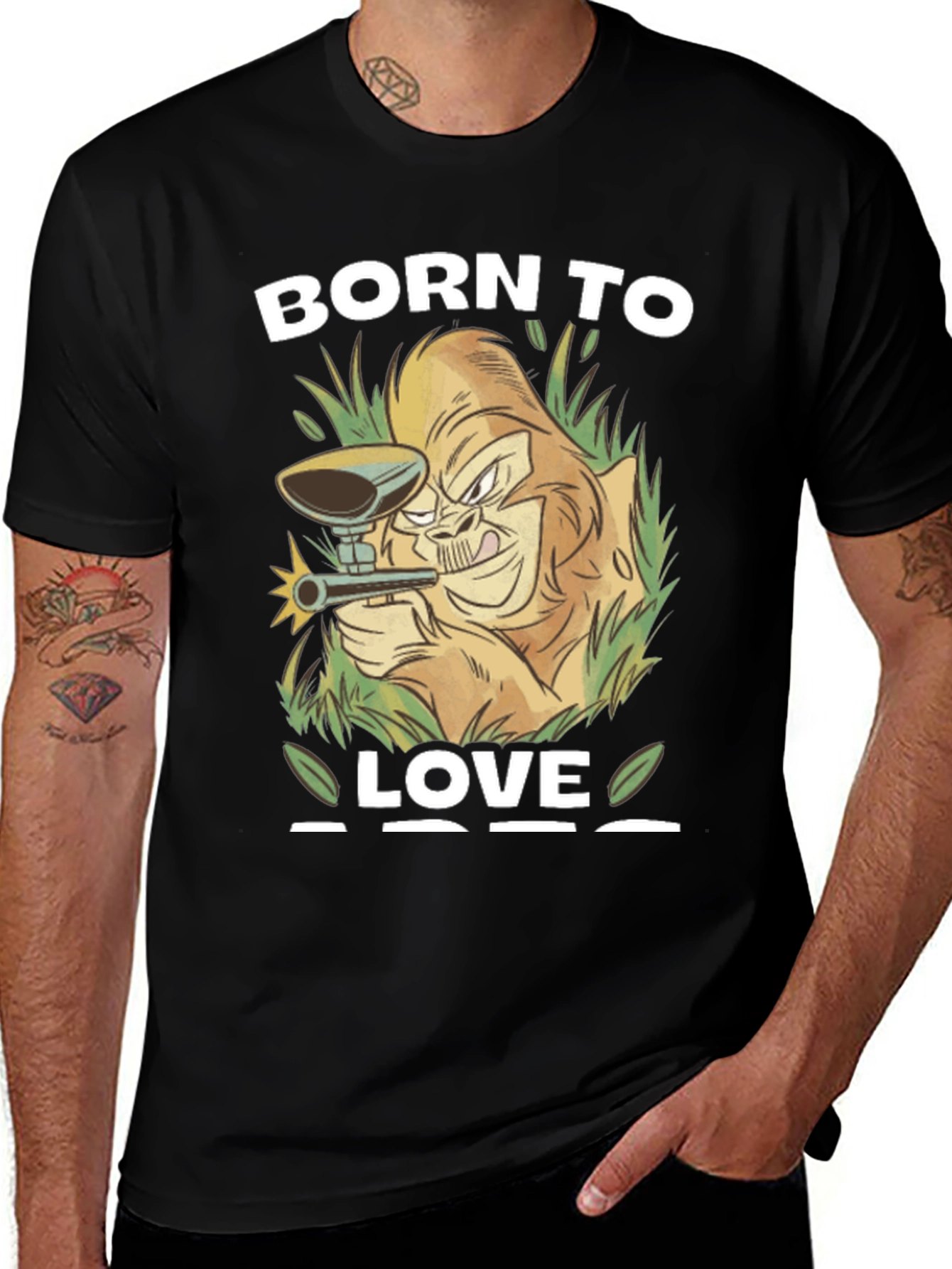 Variant 30 of Born To Love Paintball T-Shirt - Funny Graphic Tee