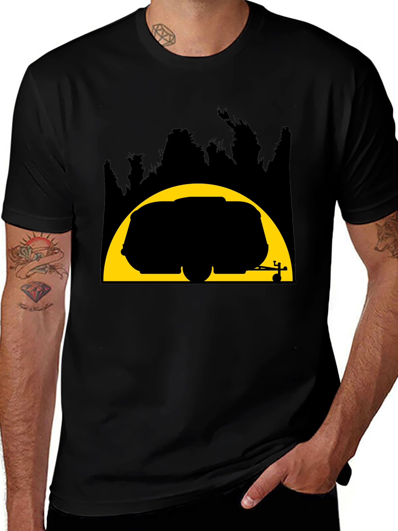 Variant 24 of Camper Van Silhouette T-Shirt - Adventure Ready