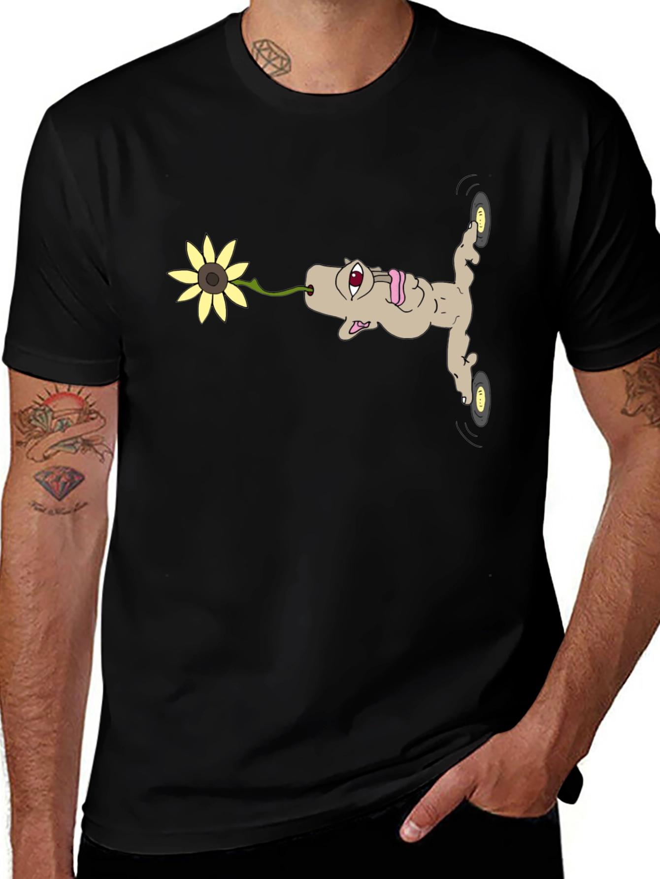 Variant 20 of Unique Cartoon Character Black T-Shirt