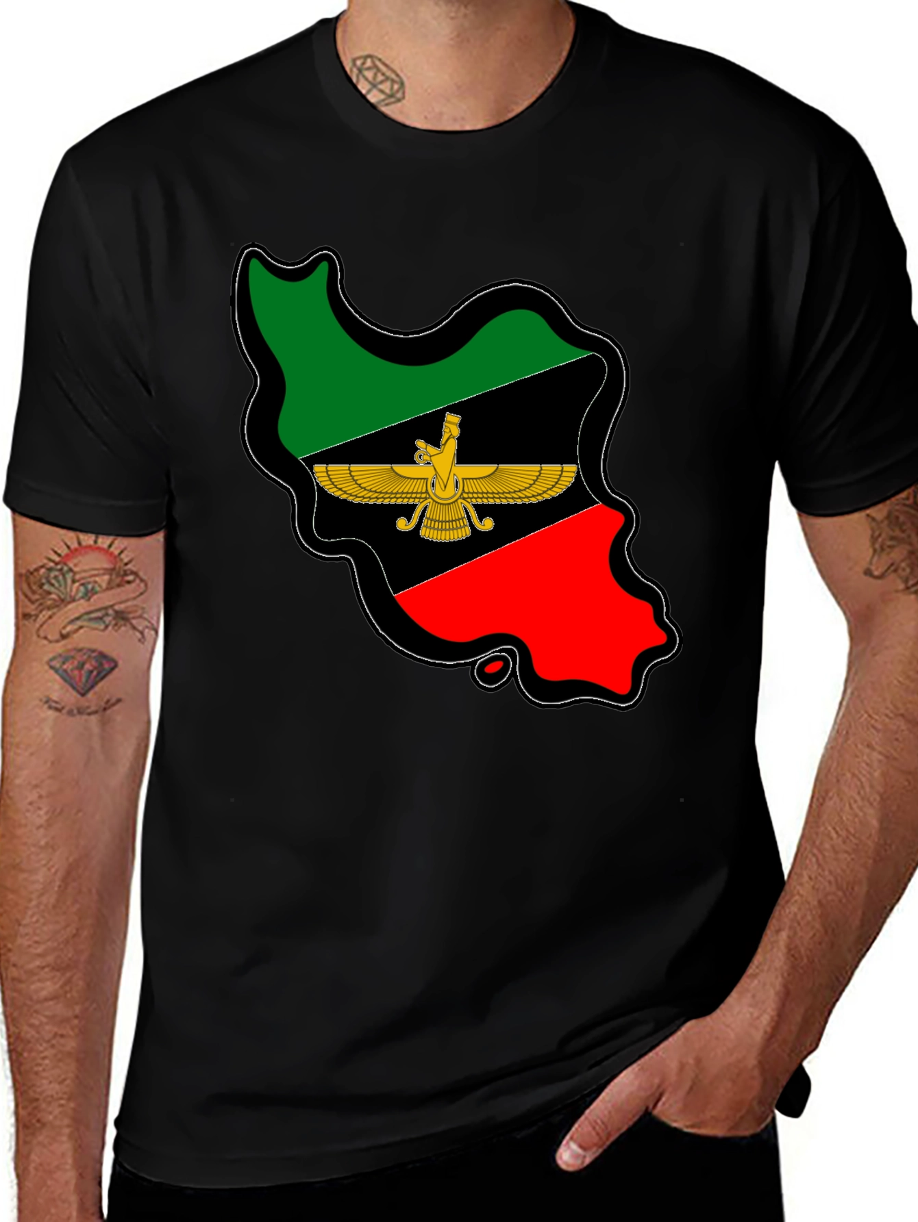 Iran Map Faravahar T-Shirt