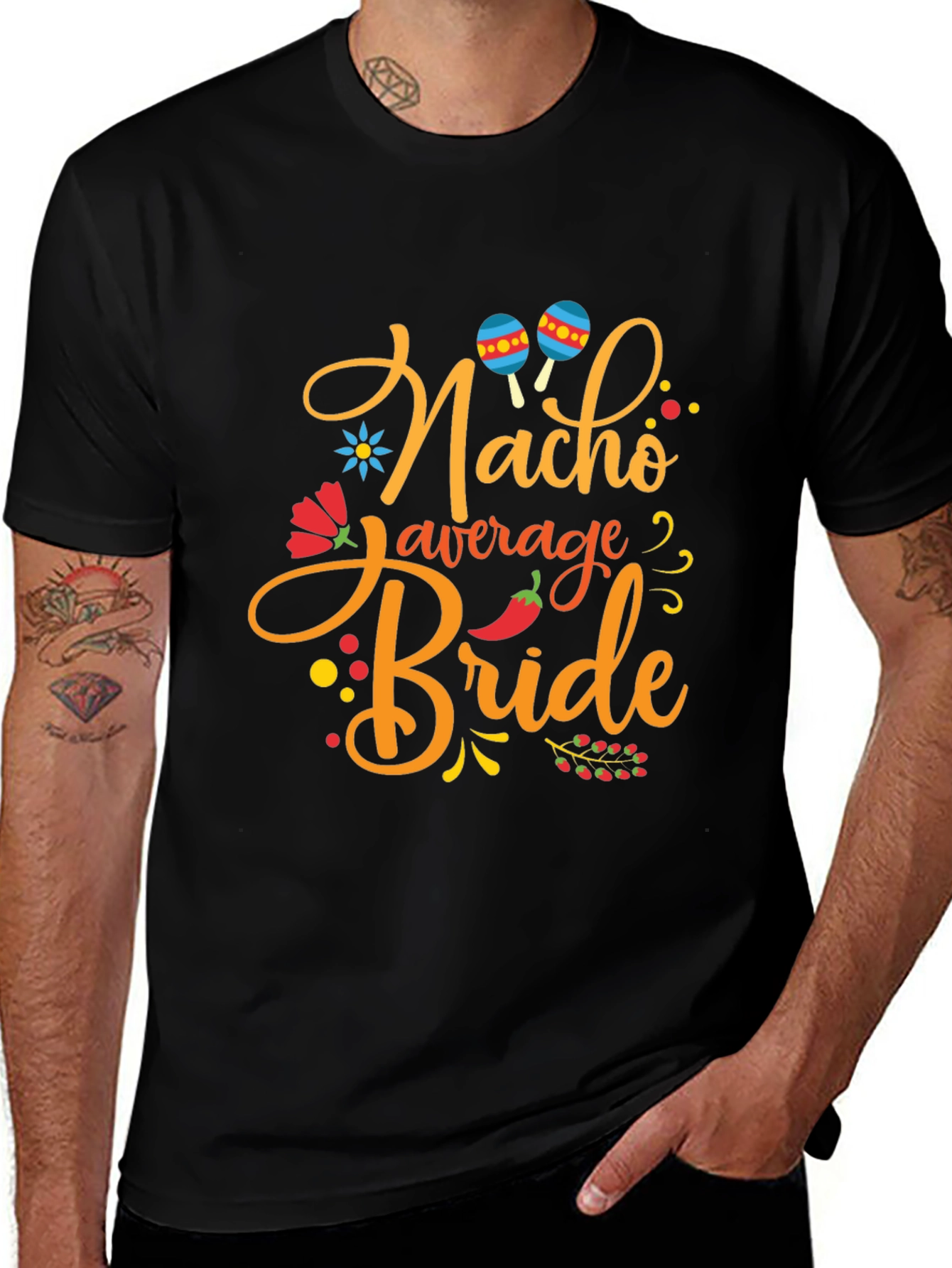 Variant 21 of Nacho Average Bride T-Shirt - Bachelorette Party Tee