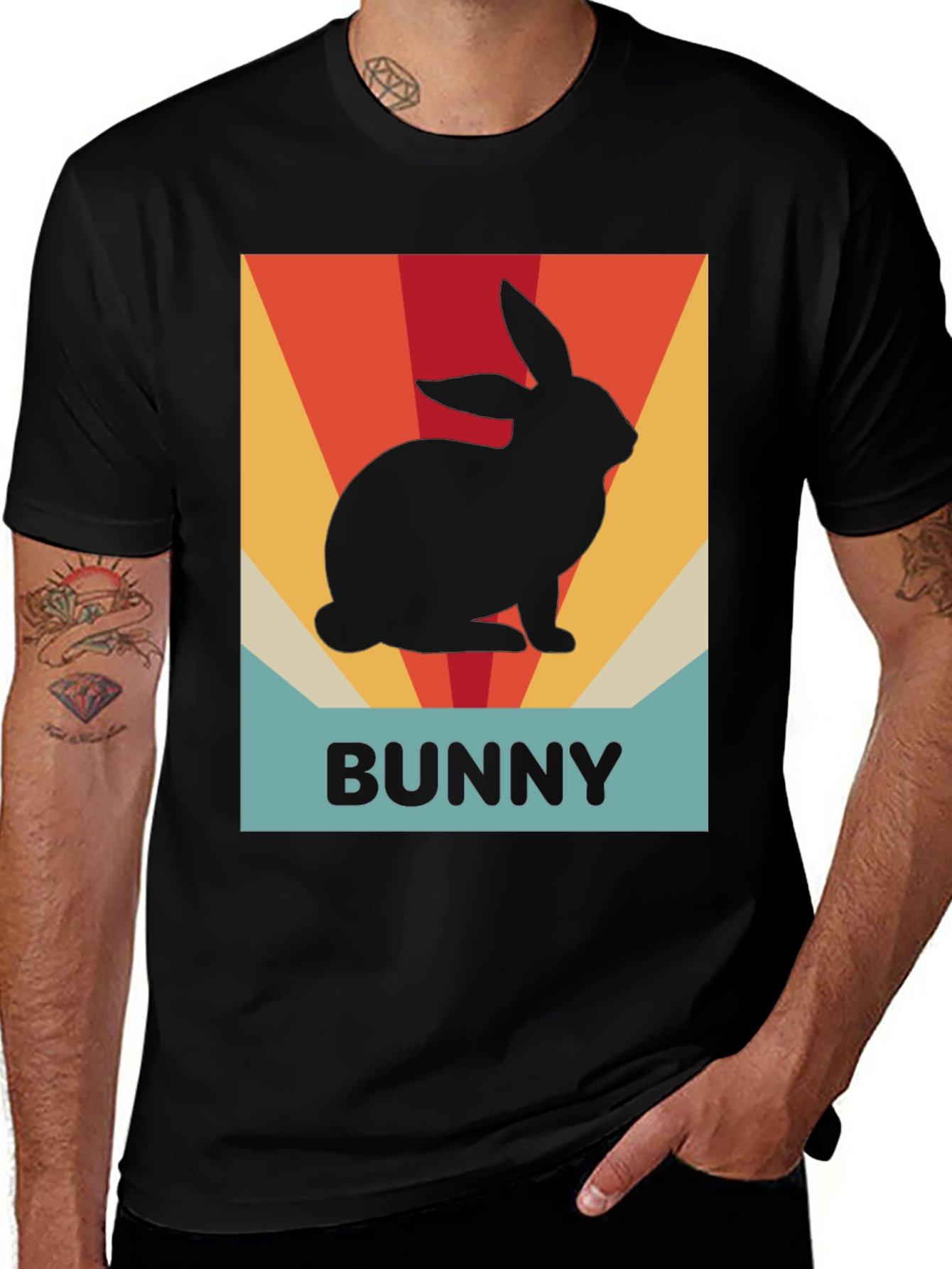 Variant 28 of Retro Bunny T-Shirt - Easter Graphic Tee