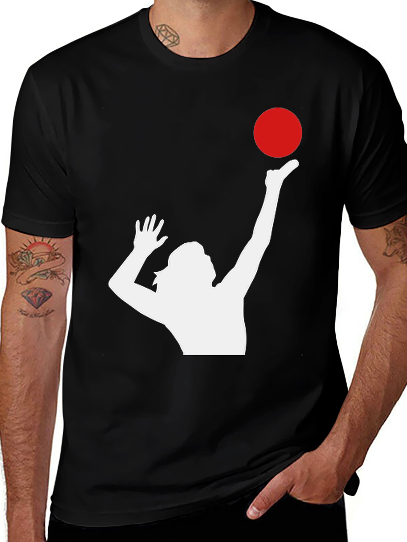 Variant 6 of Volleyball Silhouette Graphic Tee