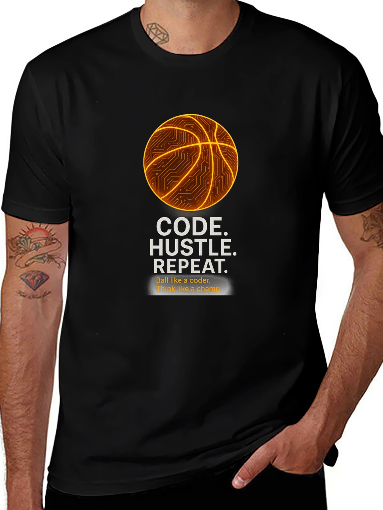 Code Hustle Repeat Graphic Tee