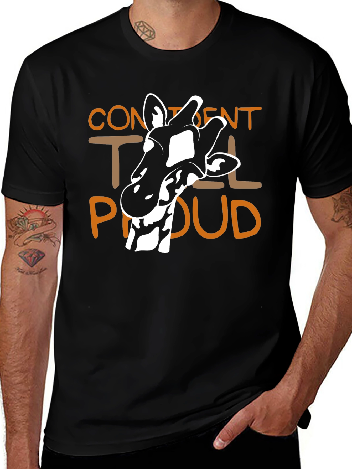 Variant 4 of Confident Tall Proud Giraffe T-Shirt