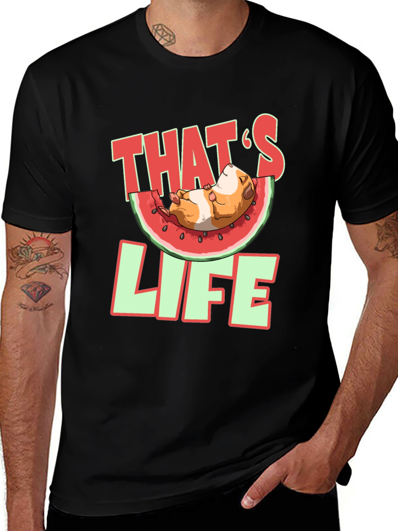 Variant 29 of That's Life Guinea Pig Watermelon T-Shirt