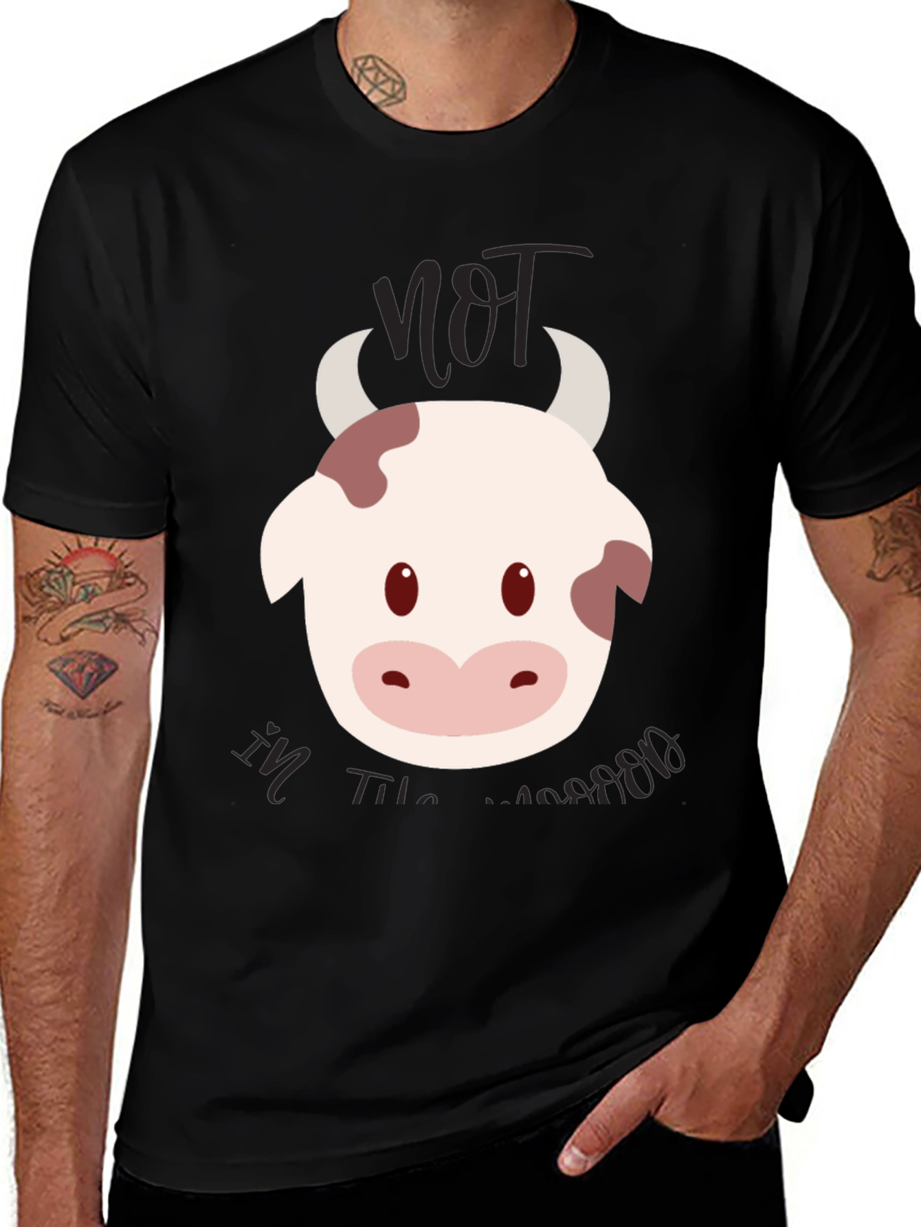 Variant 13 of Cow Mood T-Shirt - Not in the Mooood Graphic Tee