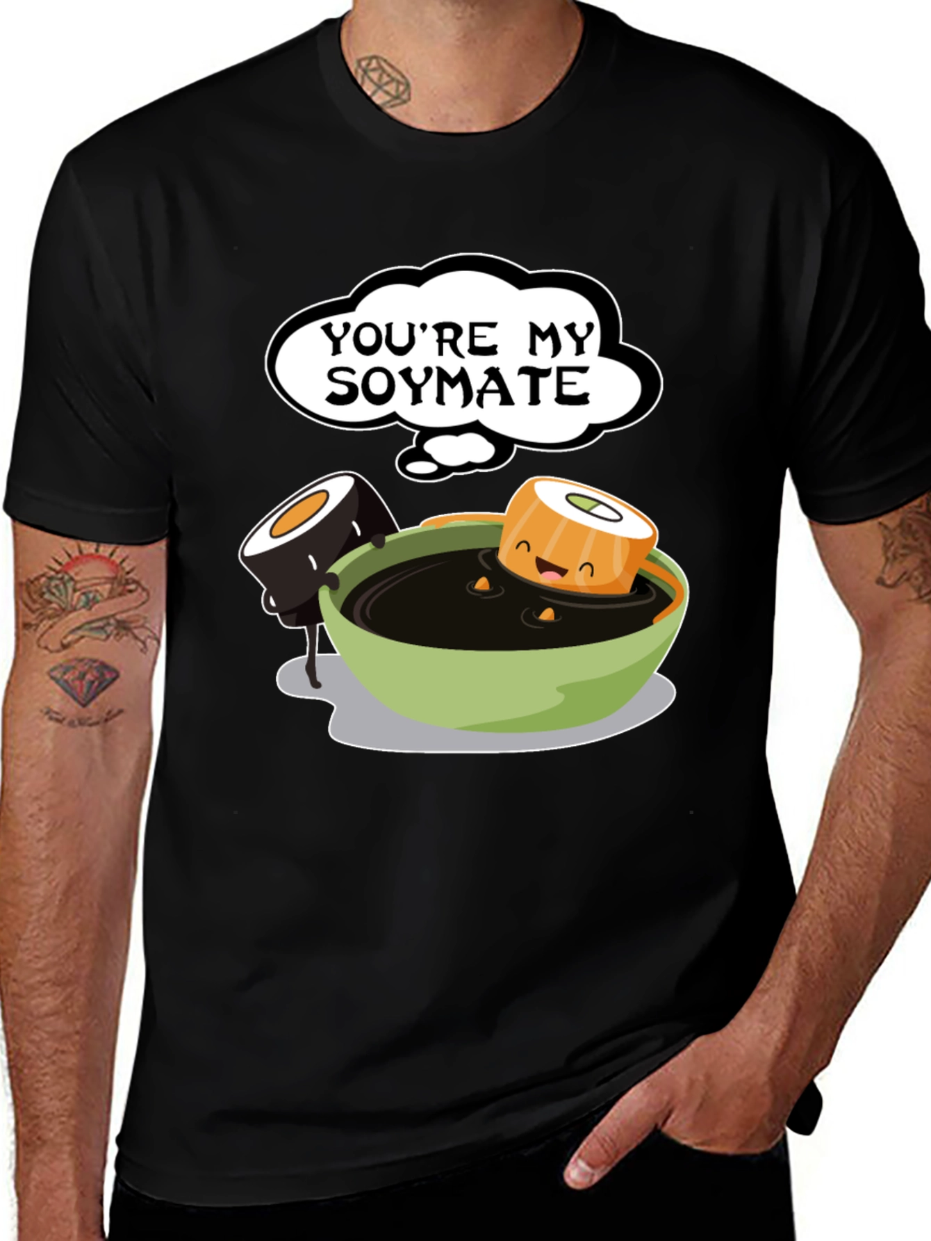 Variant 15 of You're My Soymate T-Shirt - Cute Sushi Graphic Tee