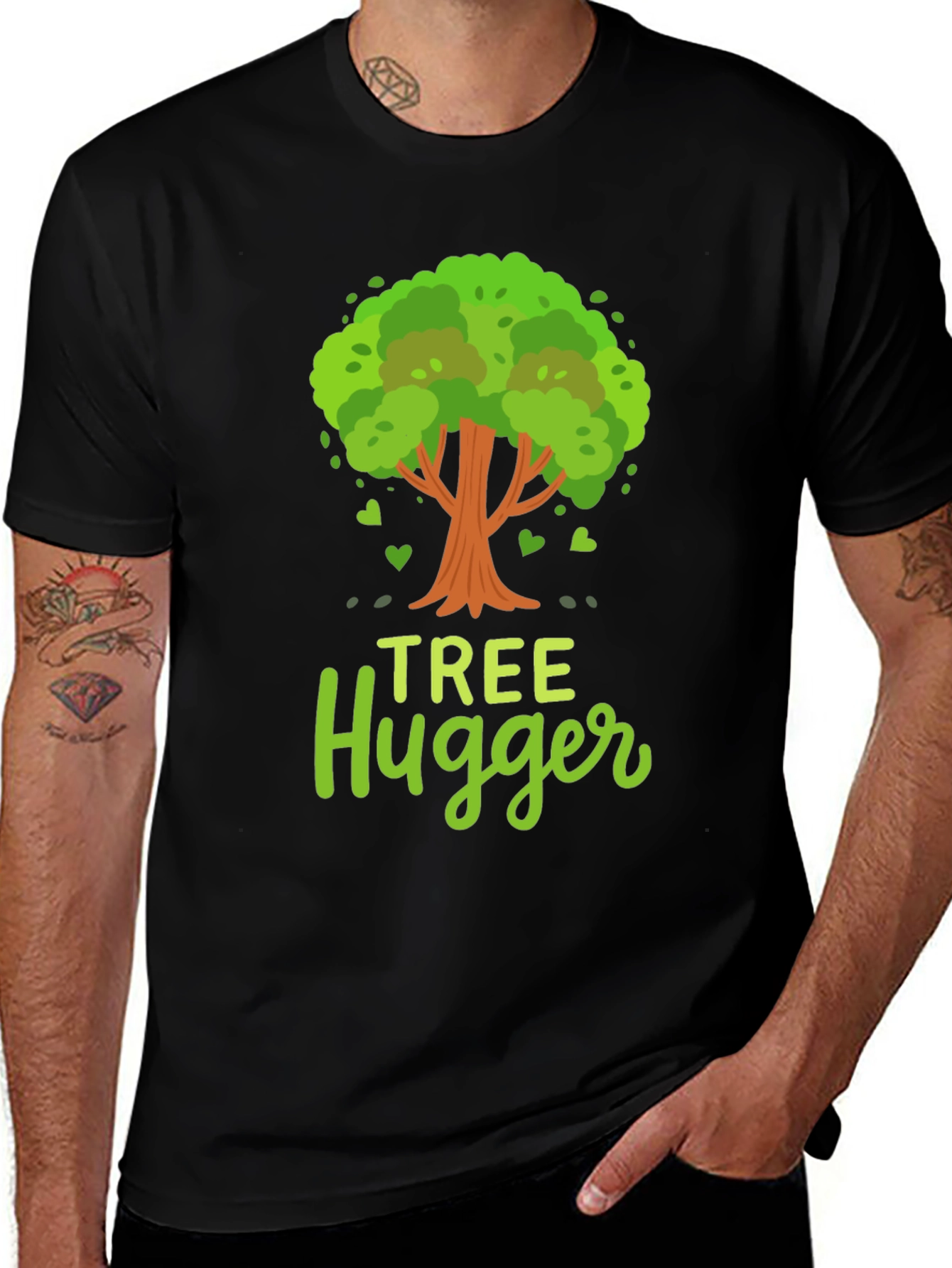 Variant 4 of Tree Hugger Graphic Tee - Show Your Love for Nature!