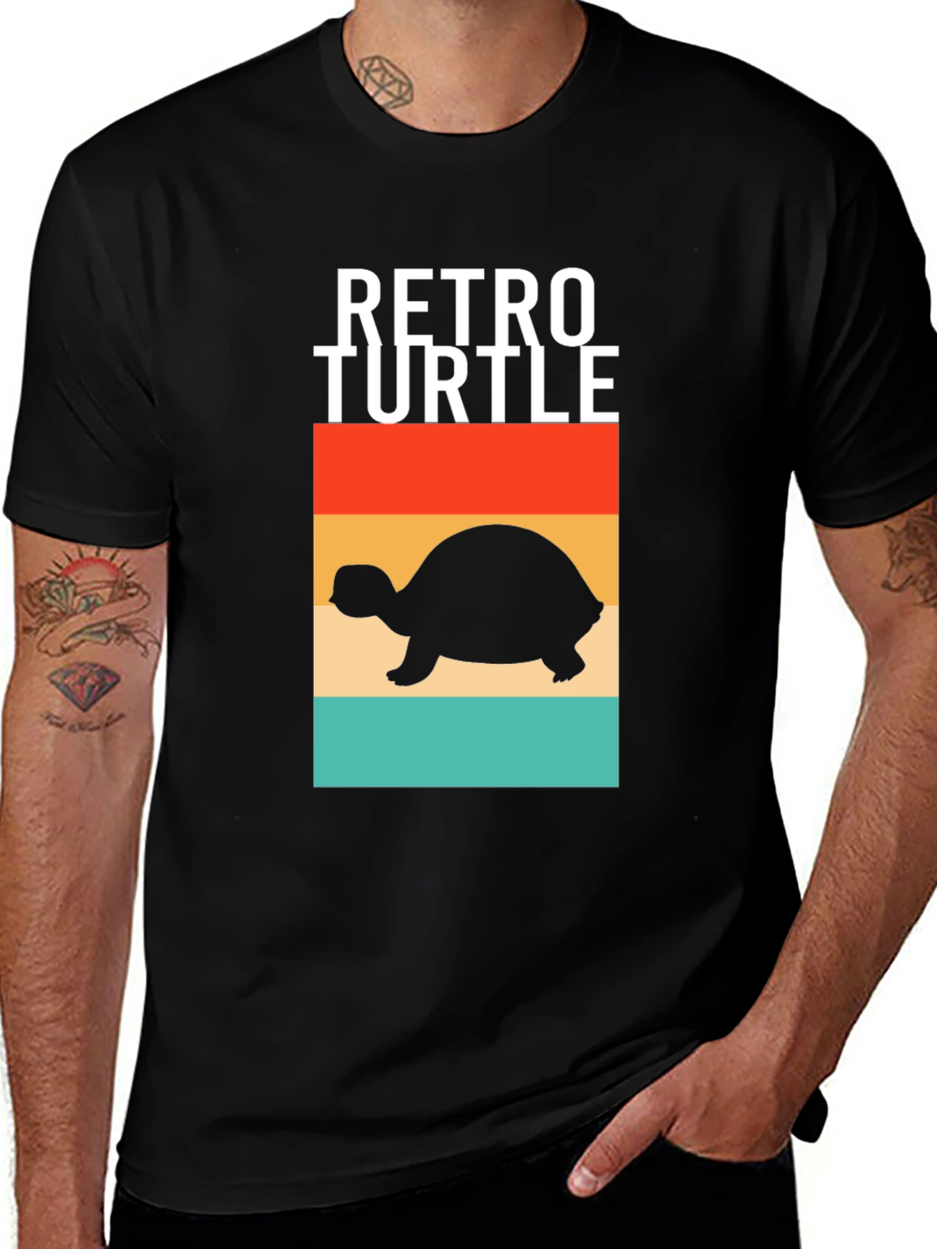 Variant 6 of Retro Turtle Graphic T-Shirt - Comfort and Style