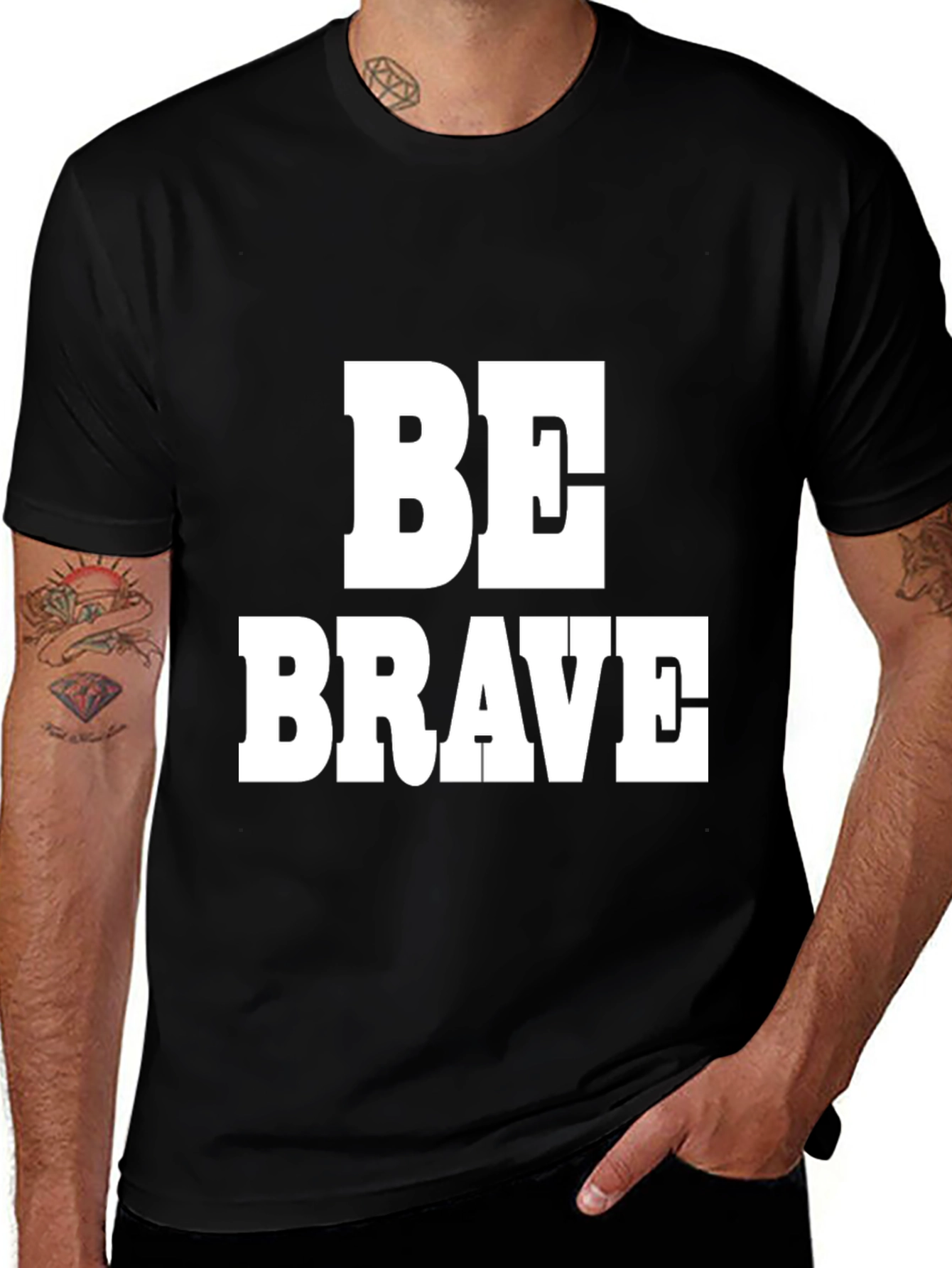 Variant 14 of Be Brave Black T-Shirt