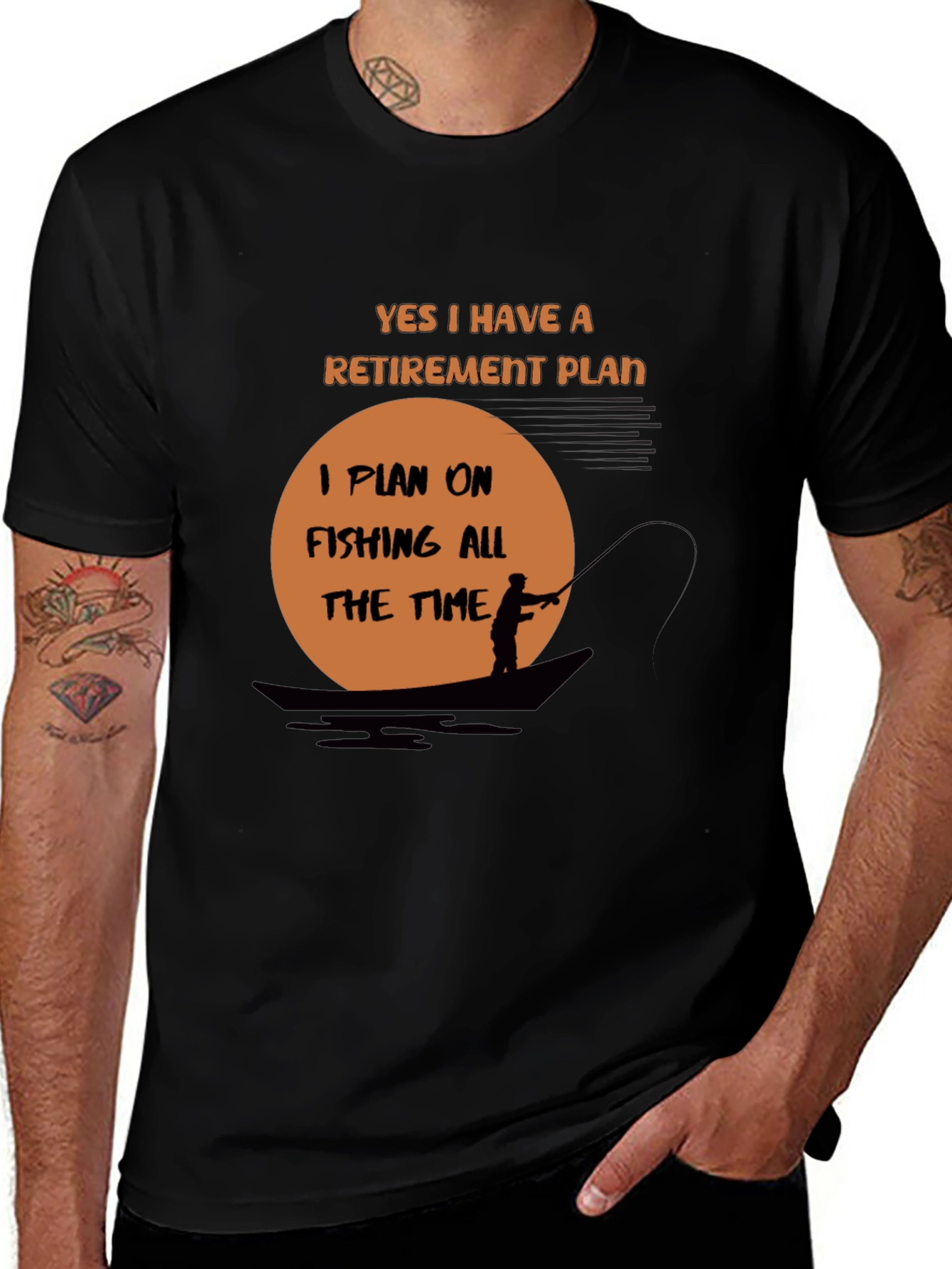 Variant 25 of Fishing Retirement Plan T-Shirt