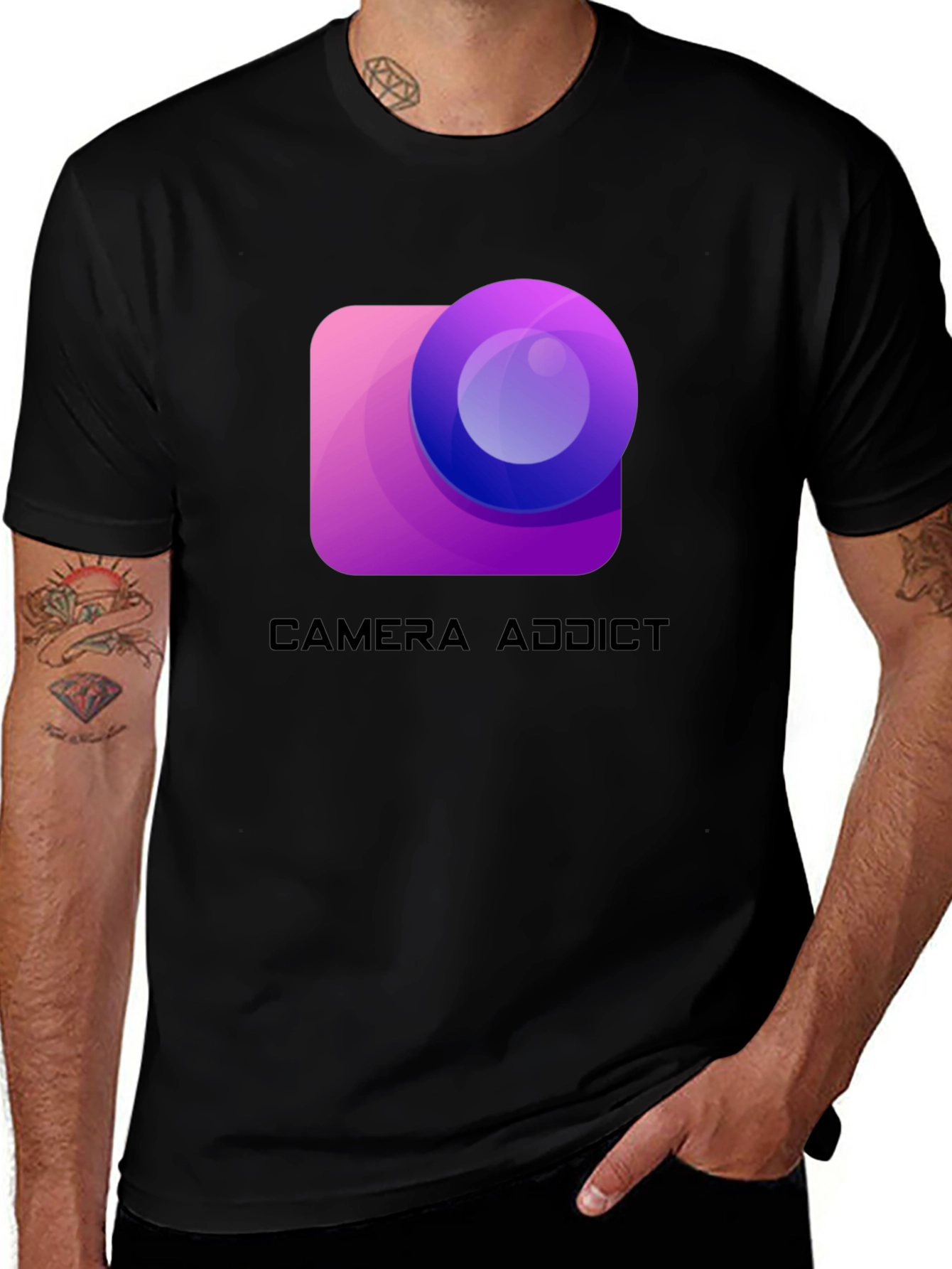 Variant 27 of Camera Addict Graphic T-Shirt - Photography Lover Tee