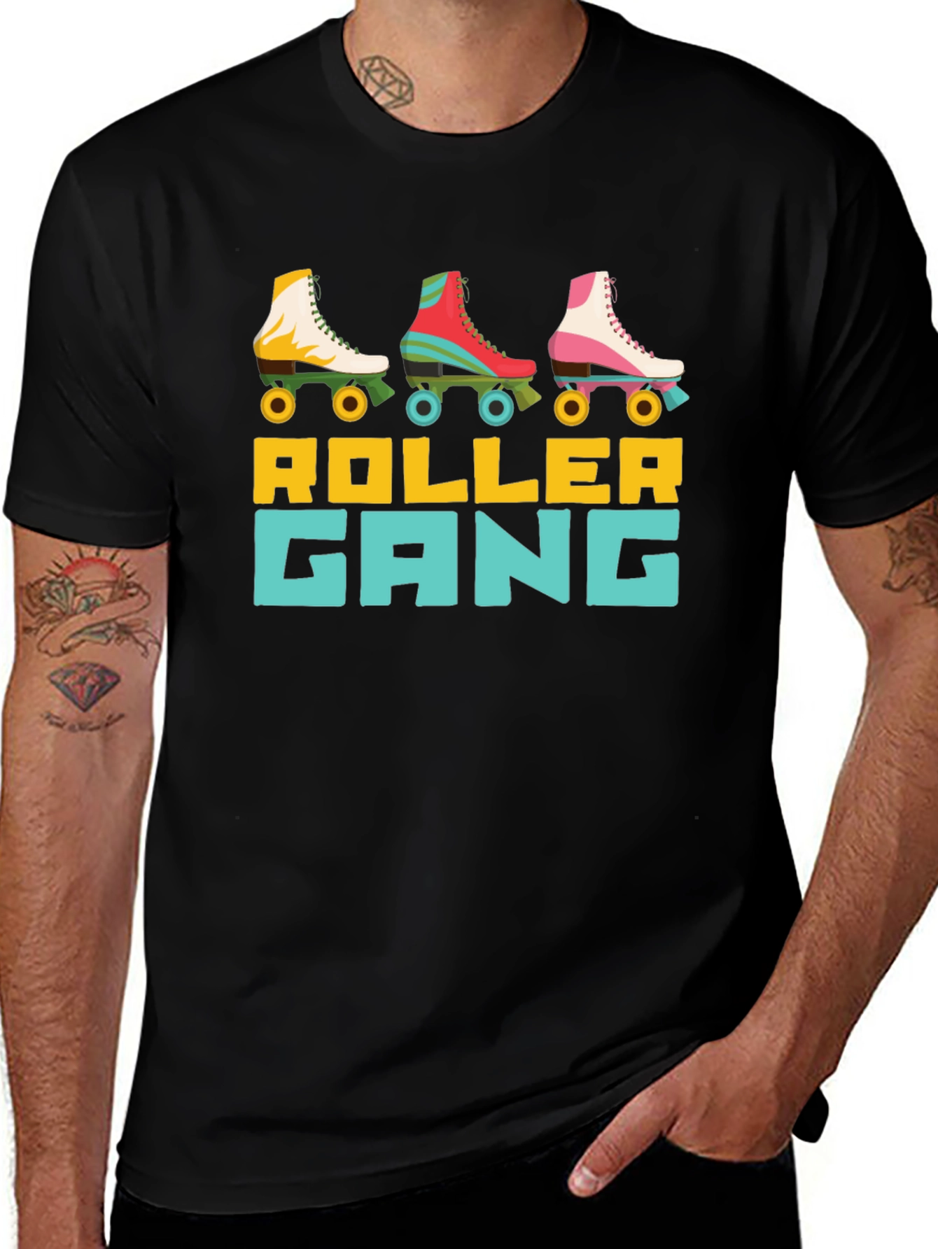 Variant 15 of Retro Roller Gang T-Shirt - Skate Crew Style