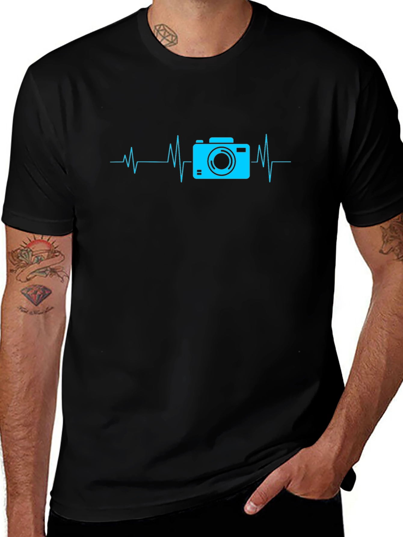 Variant 18 of Camera Heartbeat Graphic Tee - Photographer Gift
