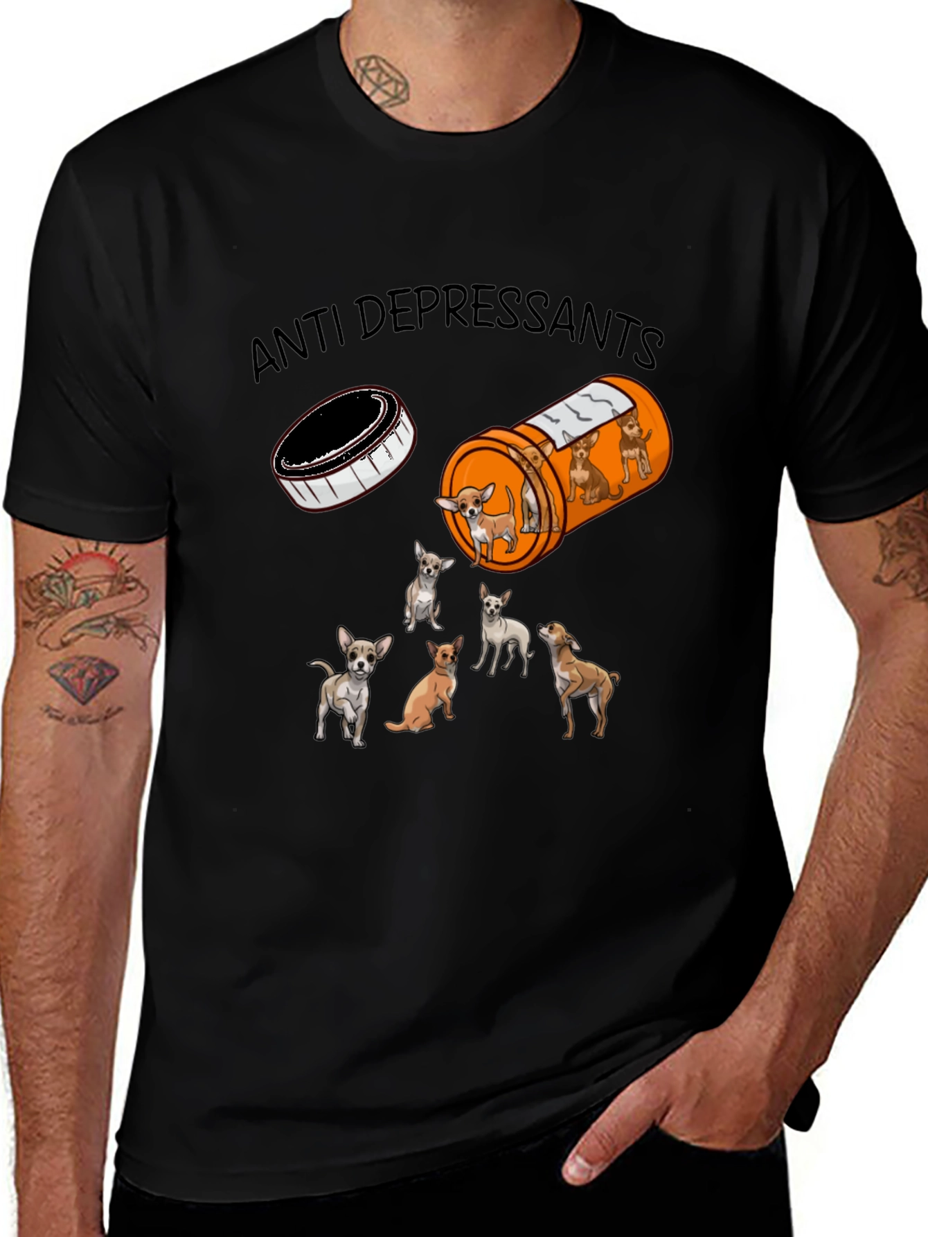 Variant 10 of Anti Depressant Chihuahua T-Shirt