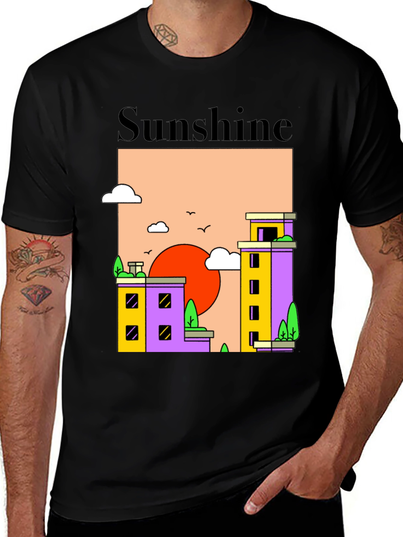 Variant 26 of Sunshine Cityscape Graphic T-Shirt