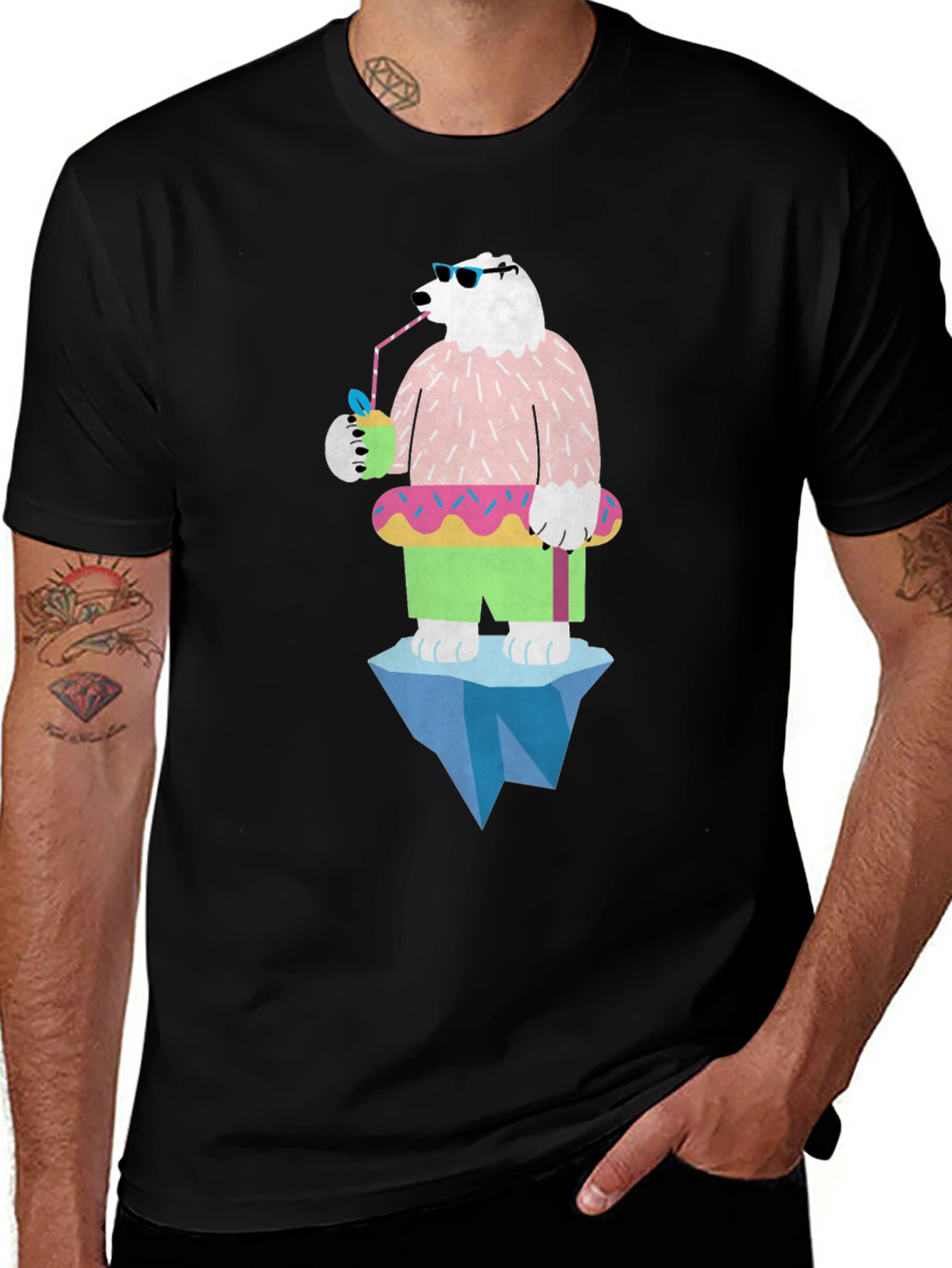Variant 12 of Cool Polar Bear T-Shirt - Summer Vibes