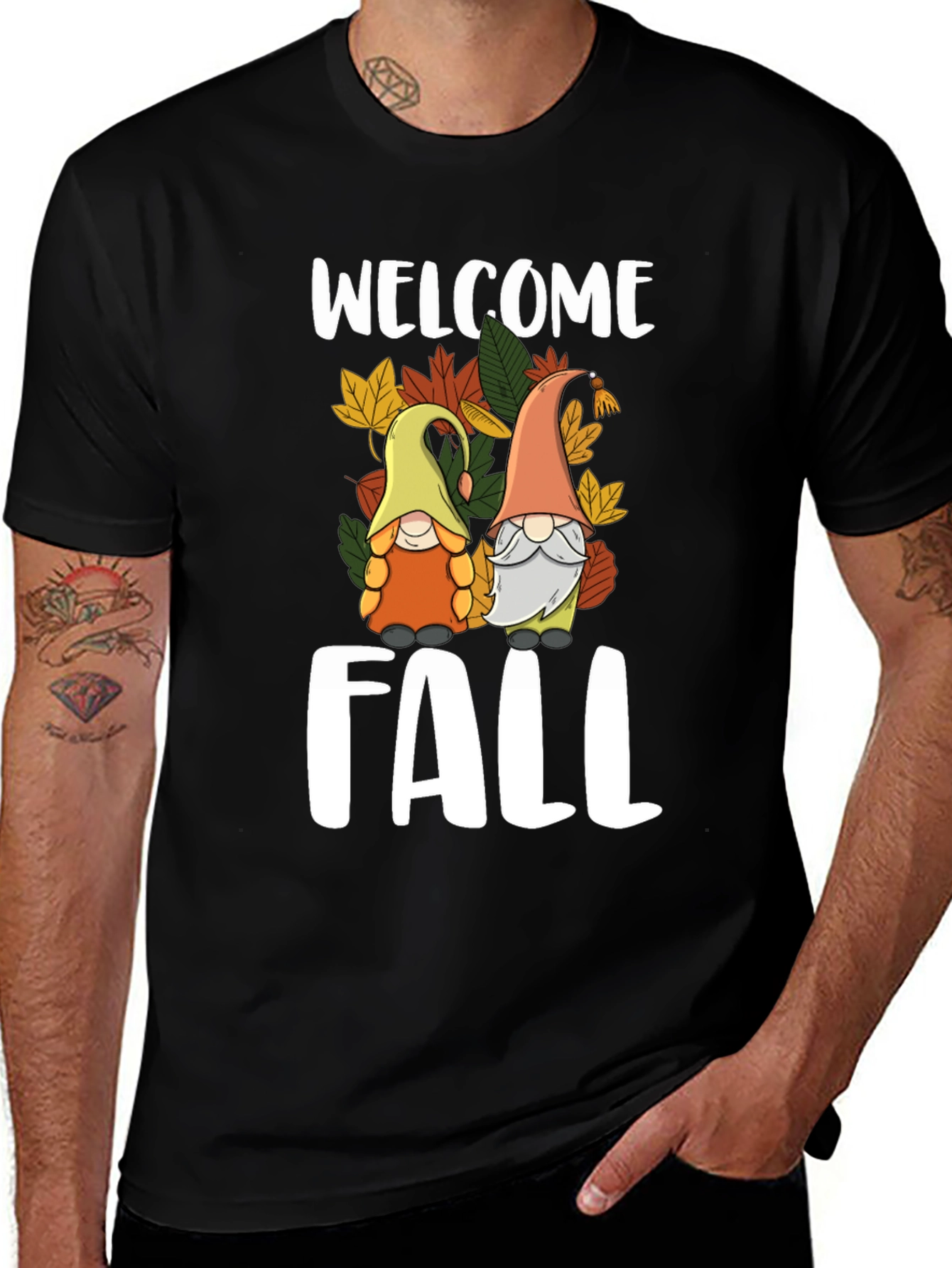 Variant 6 of Welcome Fall Gnomes T-Shirt - Autumn Season