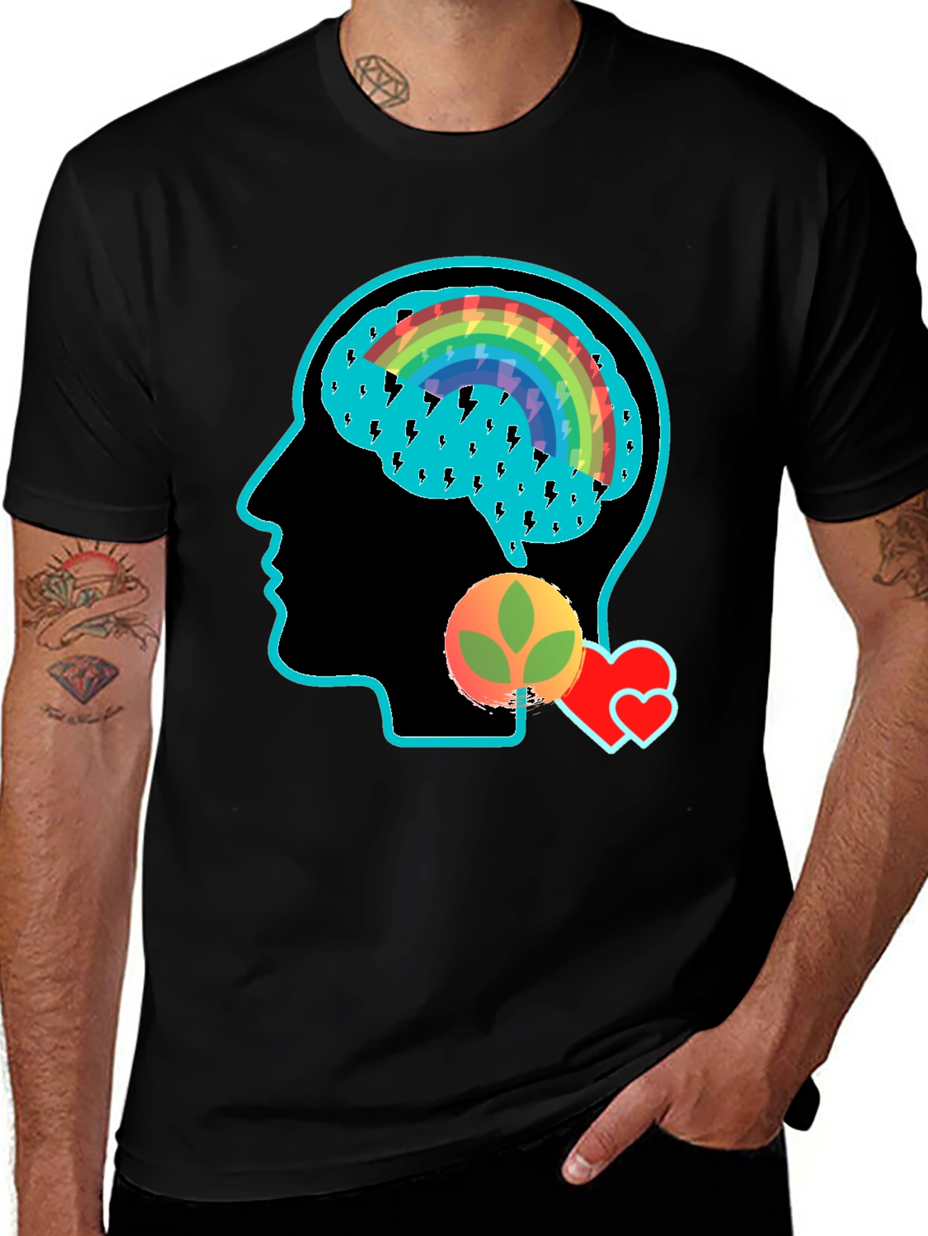 Variant 30 of Creative Mind Graphic Tee - Black T-Shirt