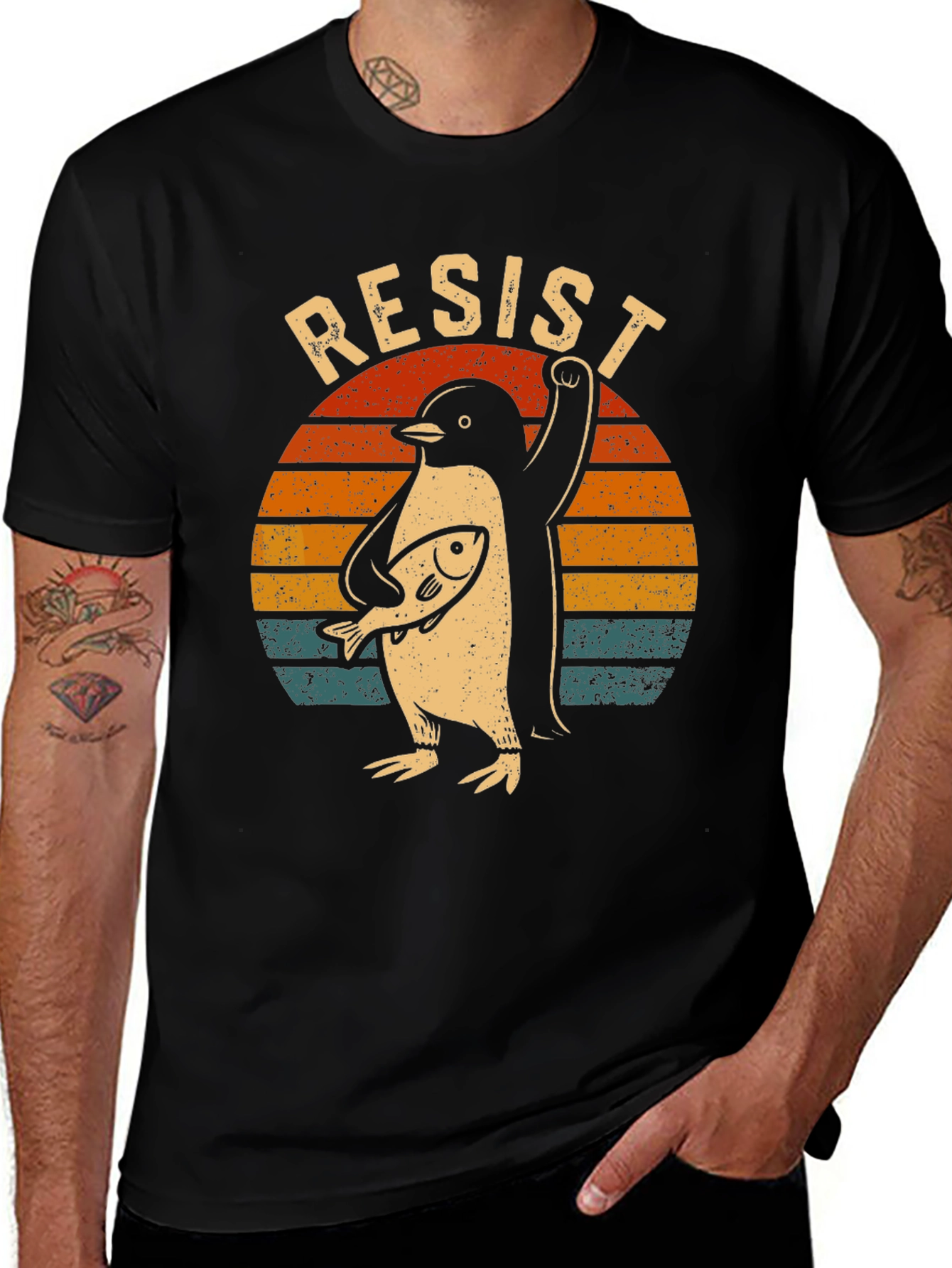 Variant 27 of Resist Penguin T-Shirt: Activist Tee