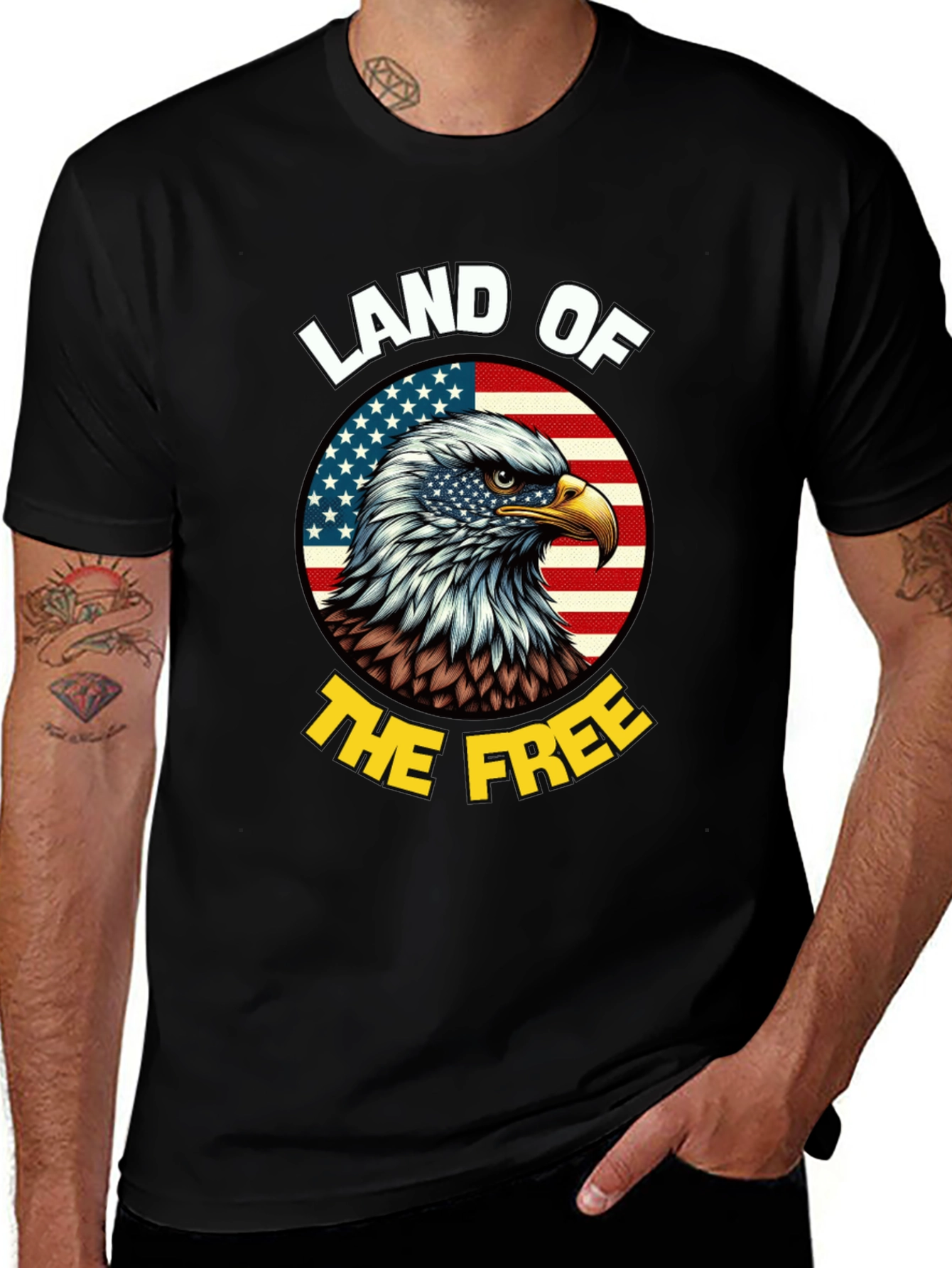 Variant 16 of Patriotic Eagle USA Flag T-Shirt