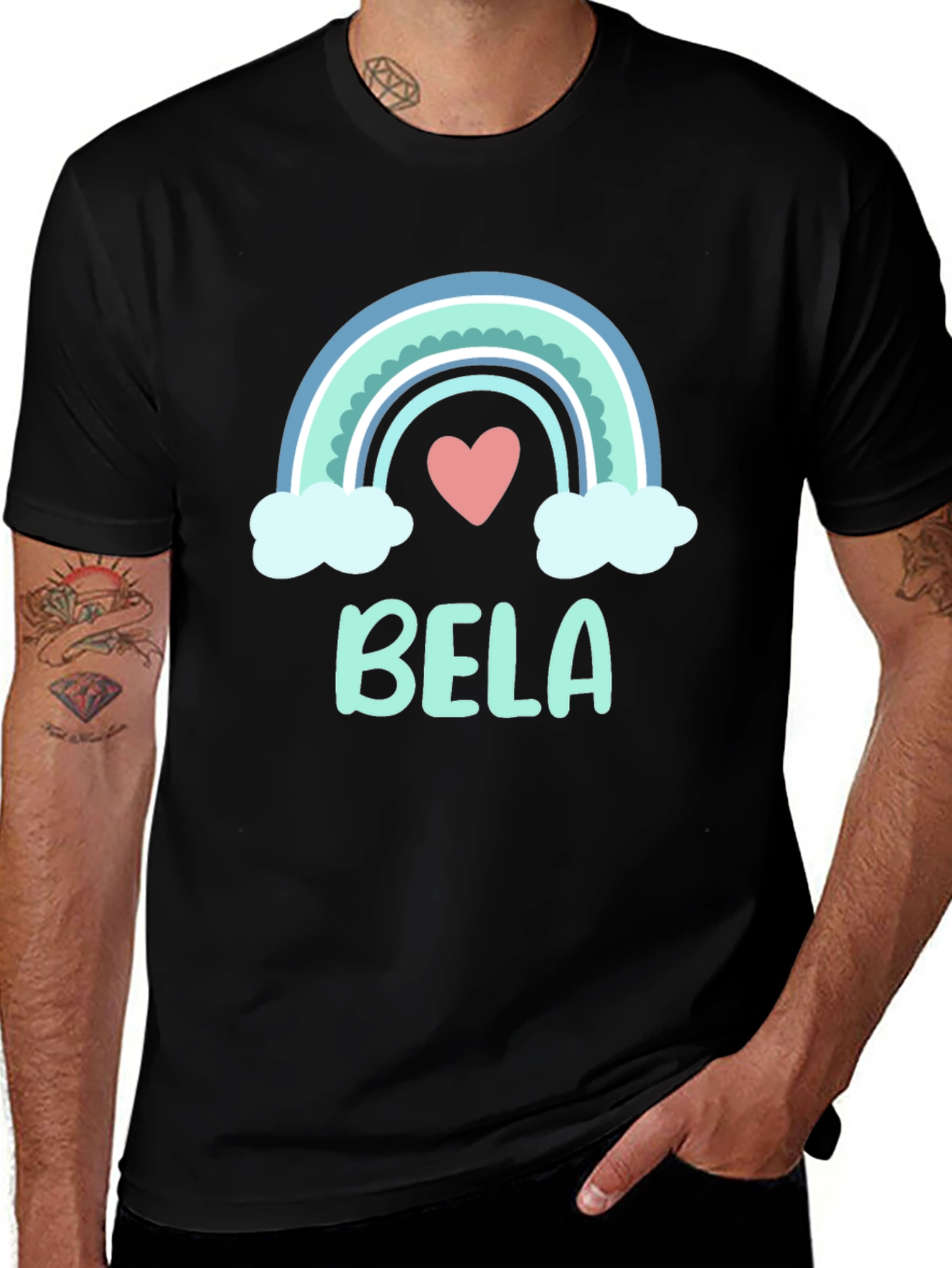 Variant 11 of Cute Bela Rainbow Personalized T-Shirt