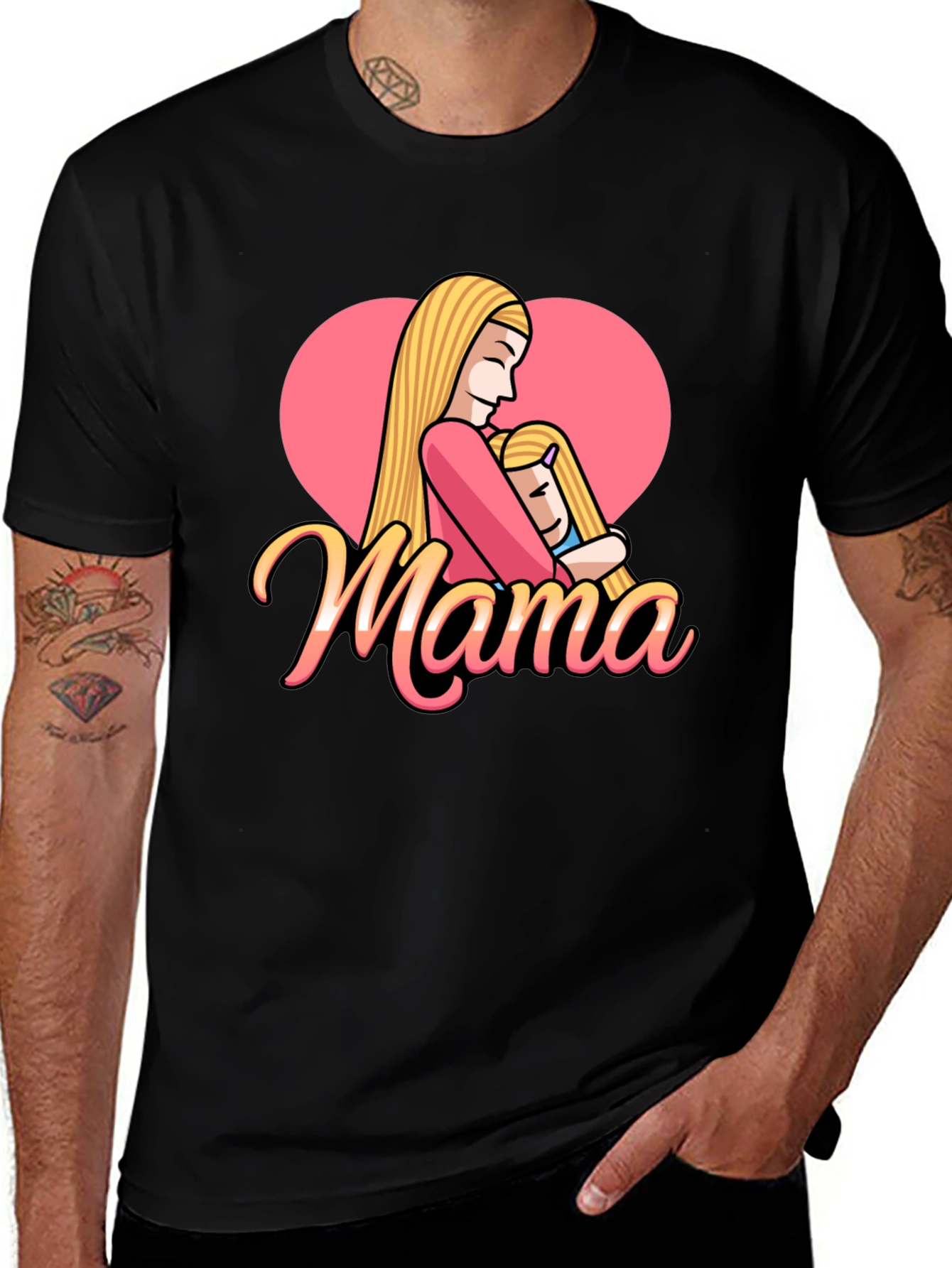 Mama Heart Graphic Tee - Mother's Day Gift