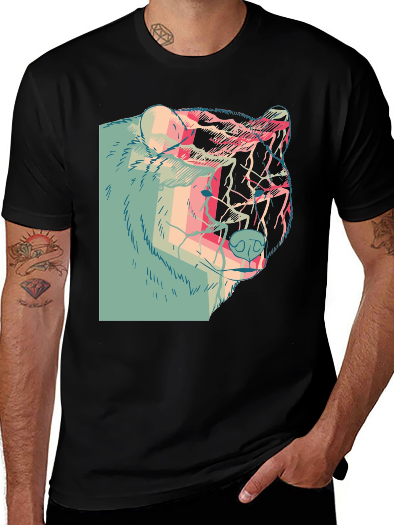 Variant 22 of Abstract Bear Graphic T-Shirt
