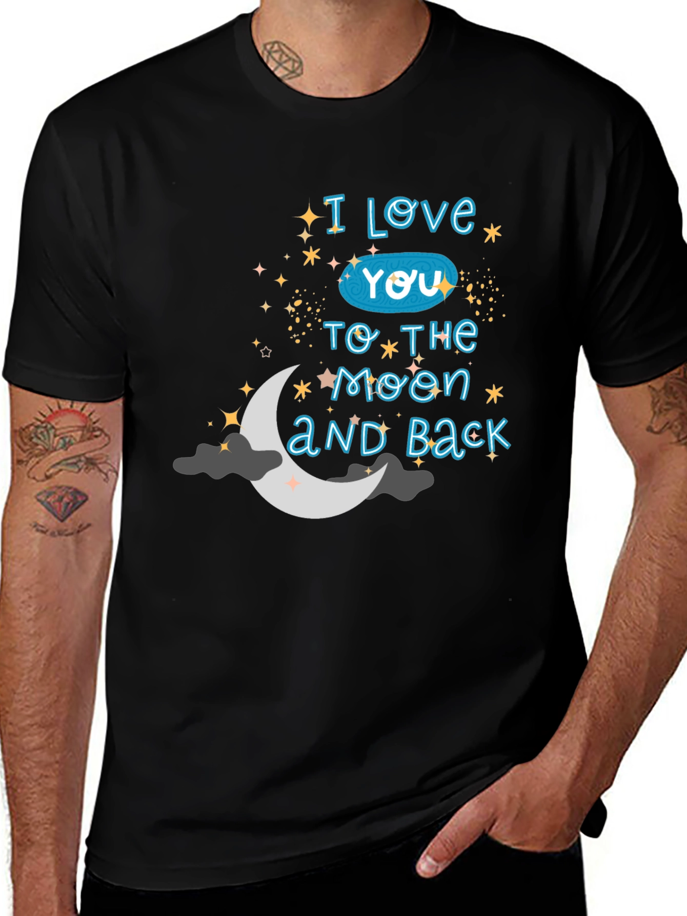 Variant 26 of I Love You To The Moon and Back Graphic T-Shirt