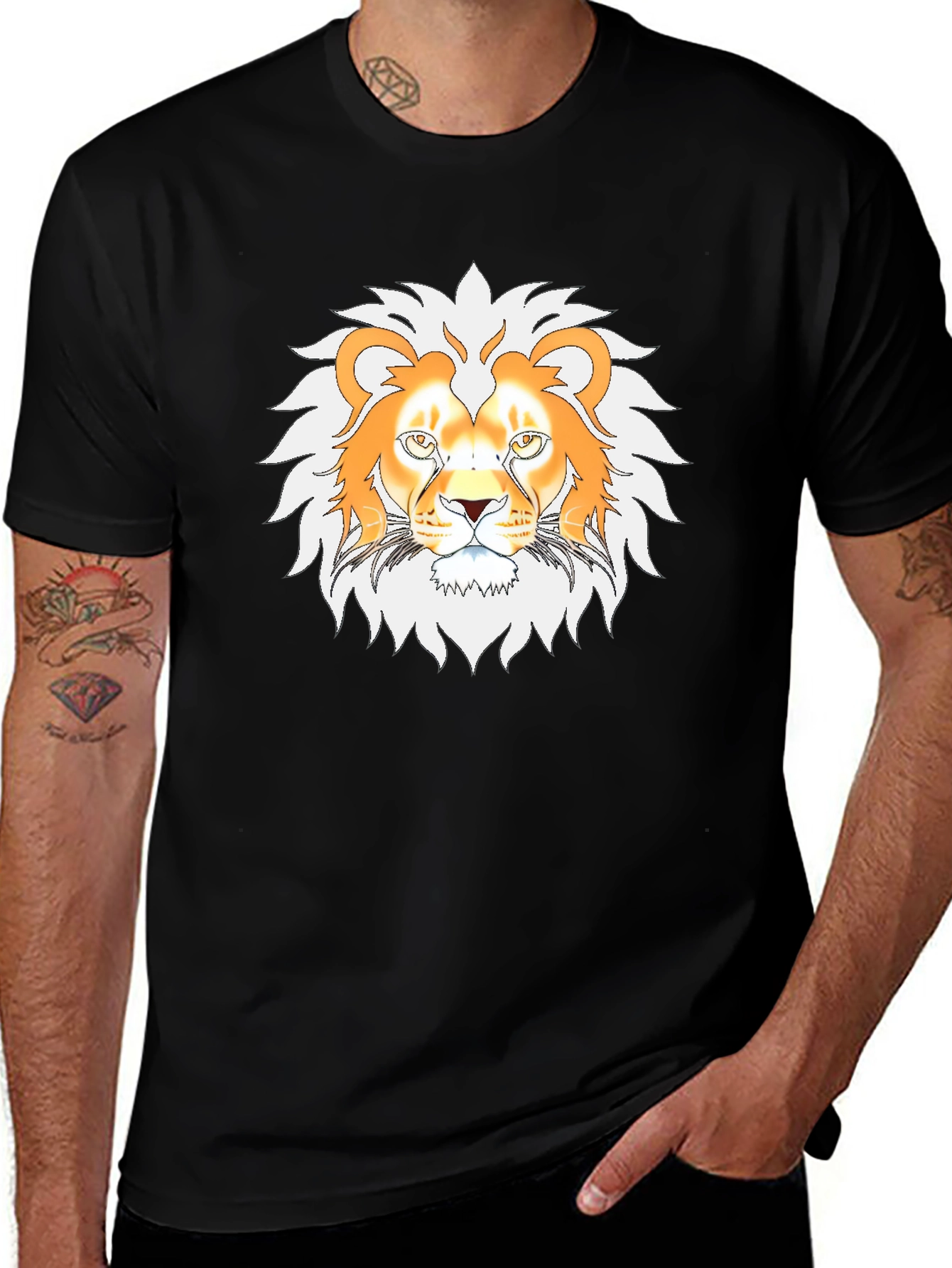 Variant 22 of Lion Head Graphic T-Shirt - Bold & Stylish