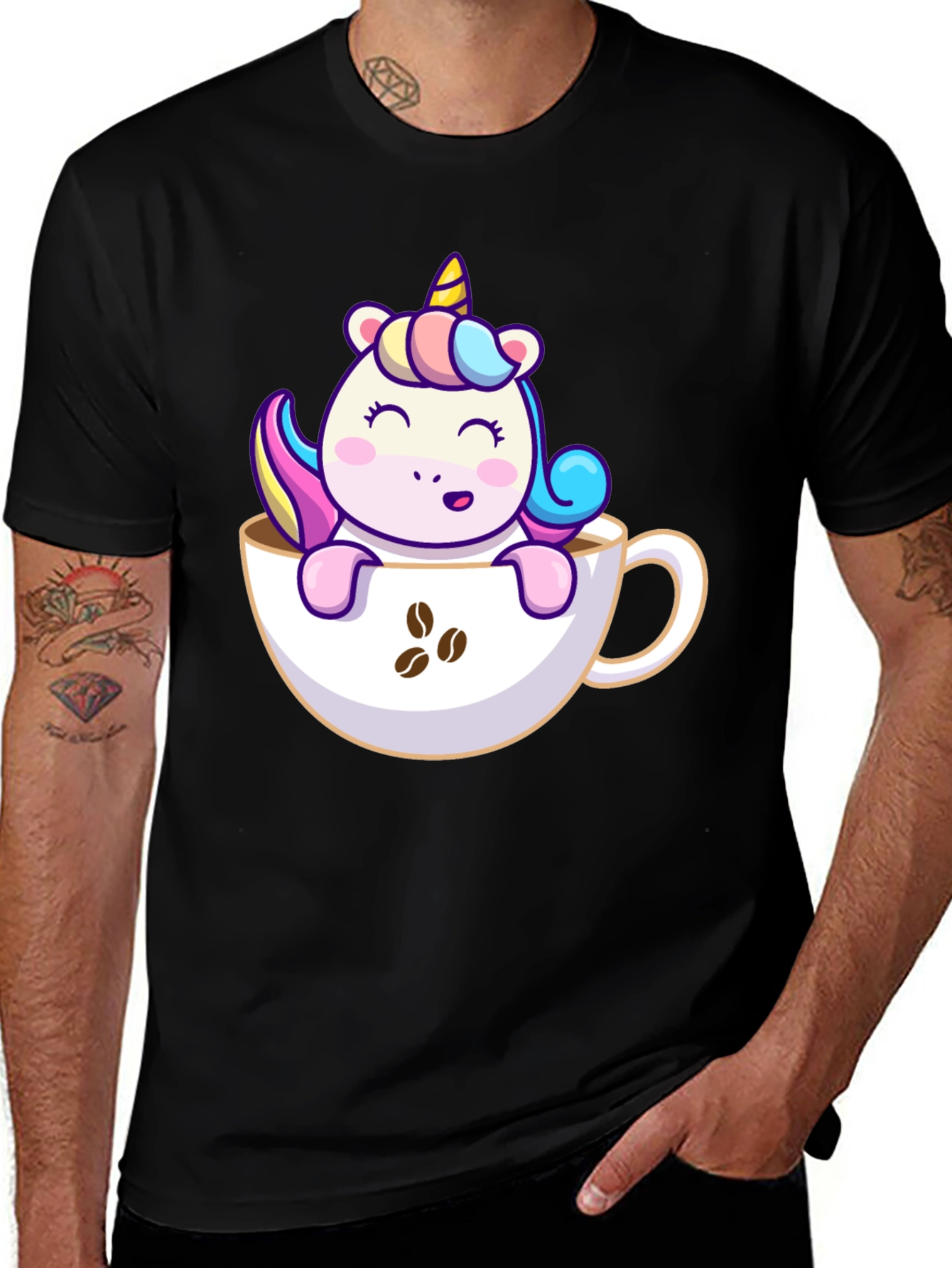 Variant 29 of Unicorn Coffee Cup T-Shirt - Cute Graphic Tee