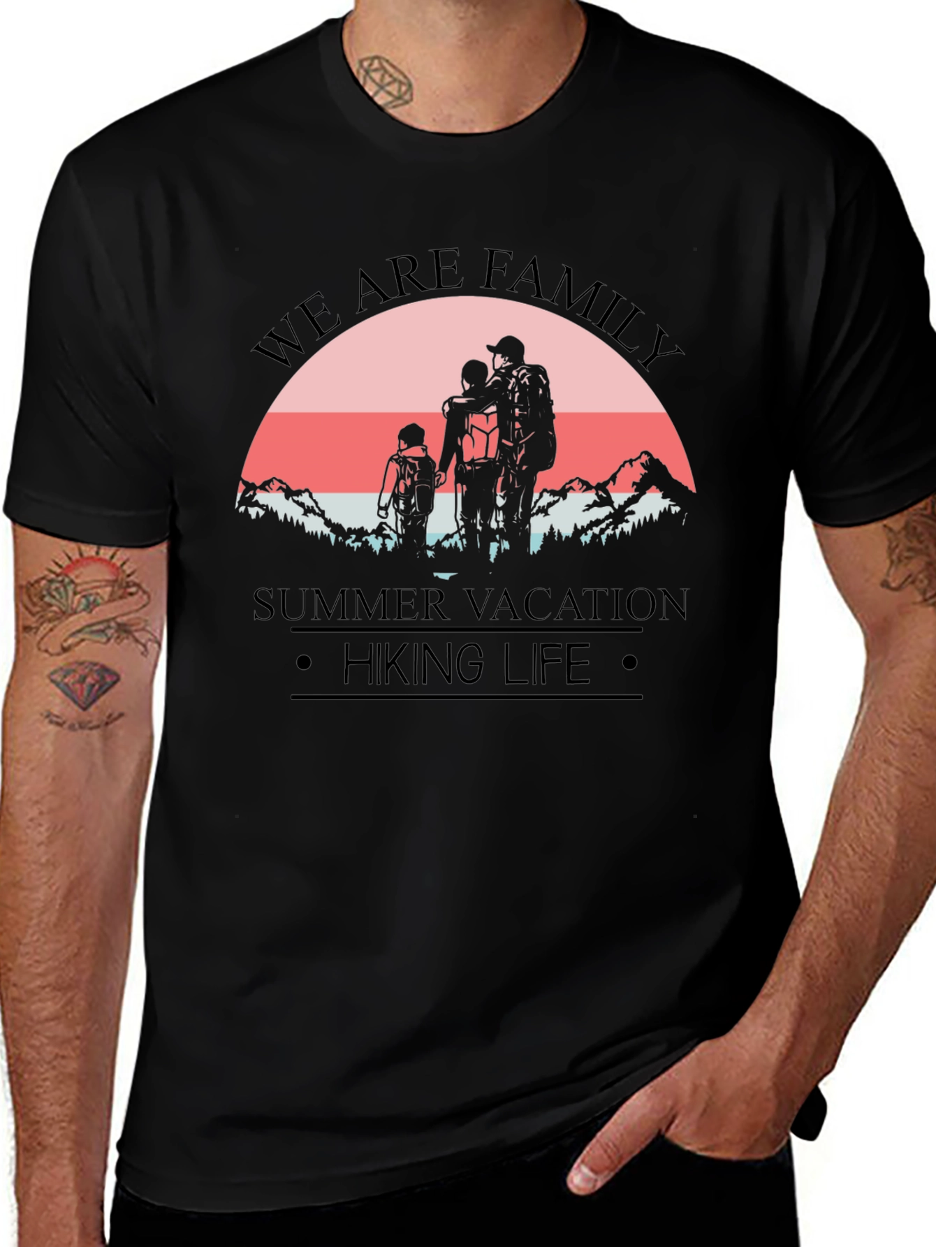 Variant 29 of Family Hiking T-Shirt - Summer Vacation Adventure Tee