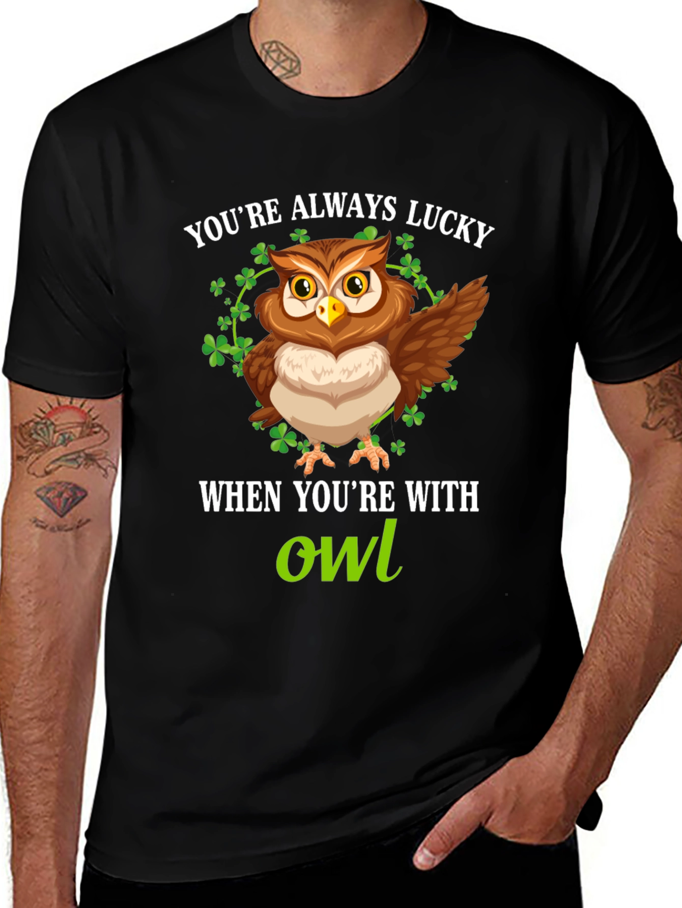 Lucky Owl T-Shirt - St. Patrick's Day Tee