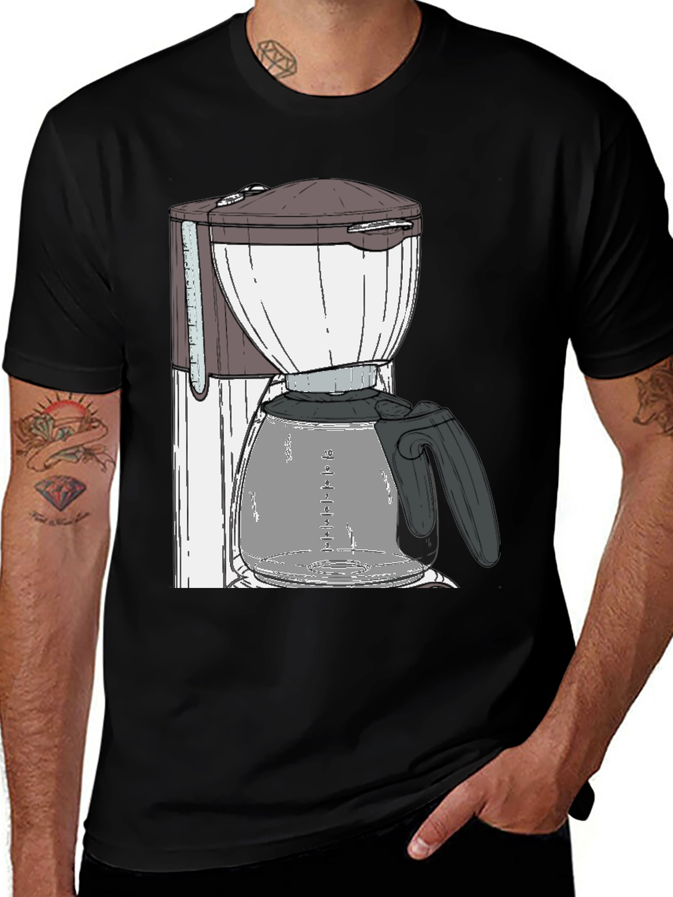 Variant 21 of Coffee Maker Graphic Tee - Black T-Shirt