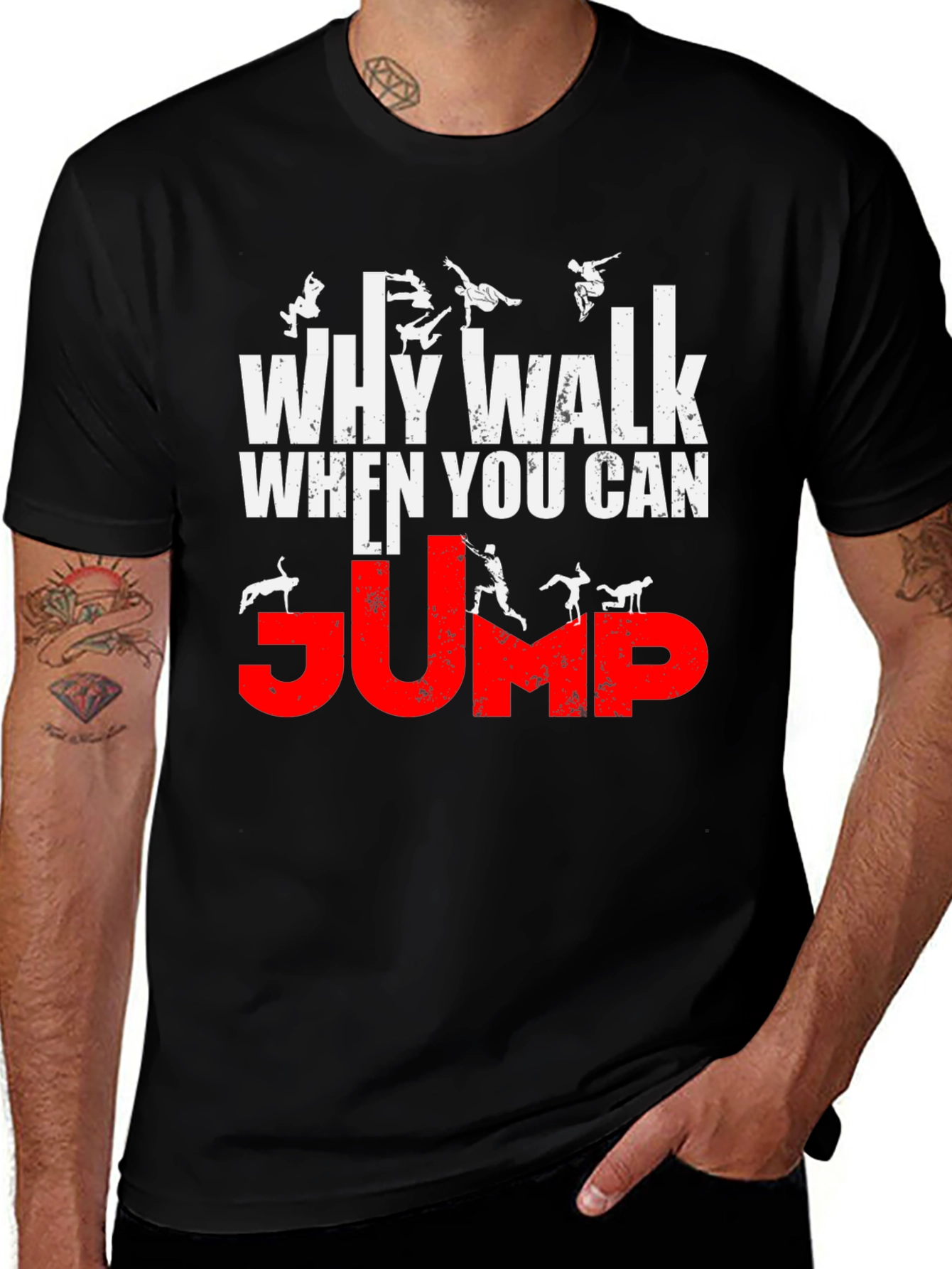 Variant 20 of Why Walk When You Can Jump T-Shirt