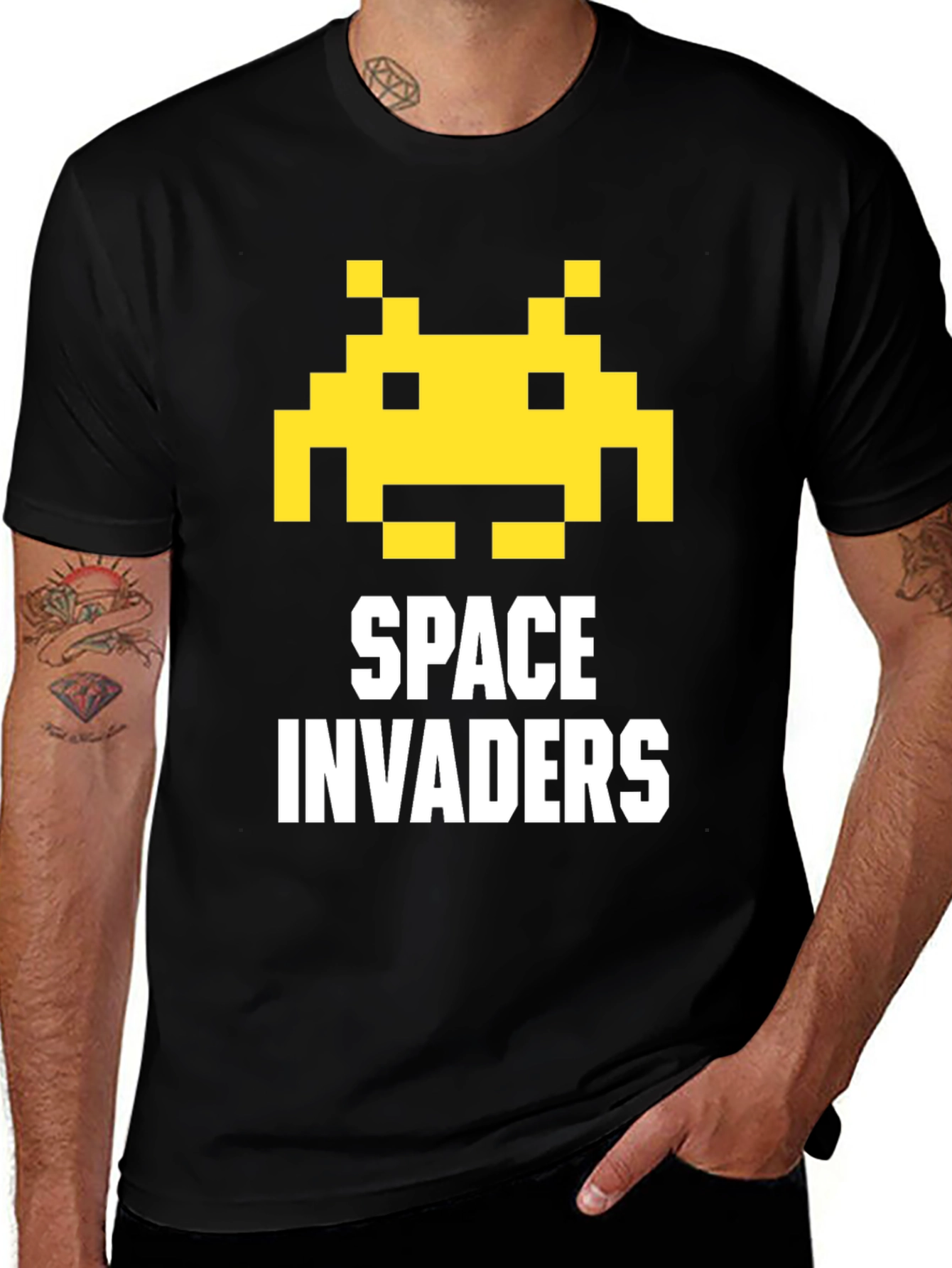 Space Invaders Graphic Tee - Retro Gaming Shirt