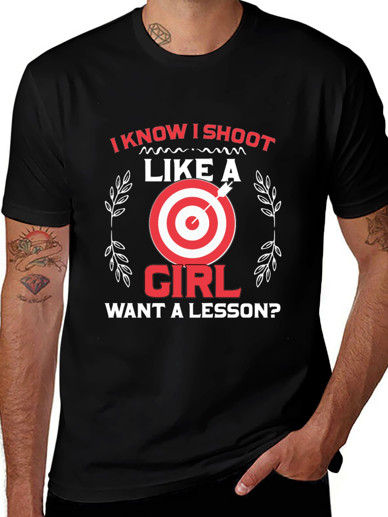I Know I Shoot Like A Girl T-Shirt - Funny Target Practice Tee