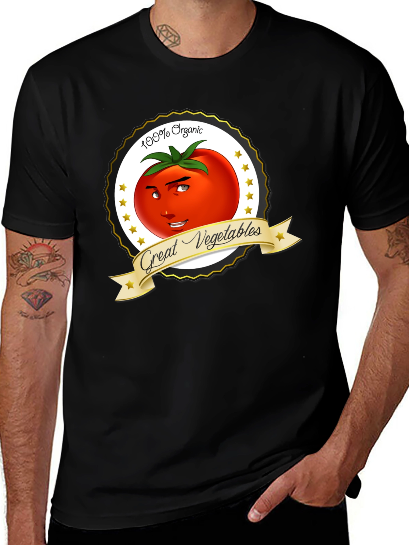 Variant 4 of Funny Tomato T-Shirt - Great Vegetables Organic Tee