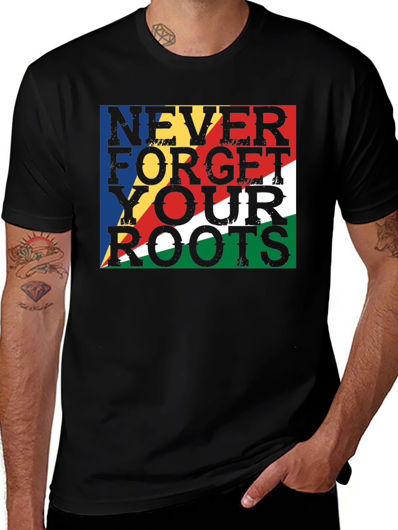 Never Forget Your Roots Seychelles Flag T-Shirt