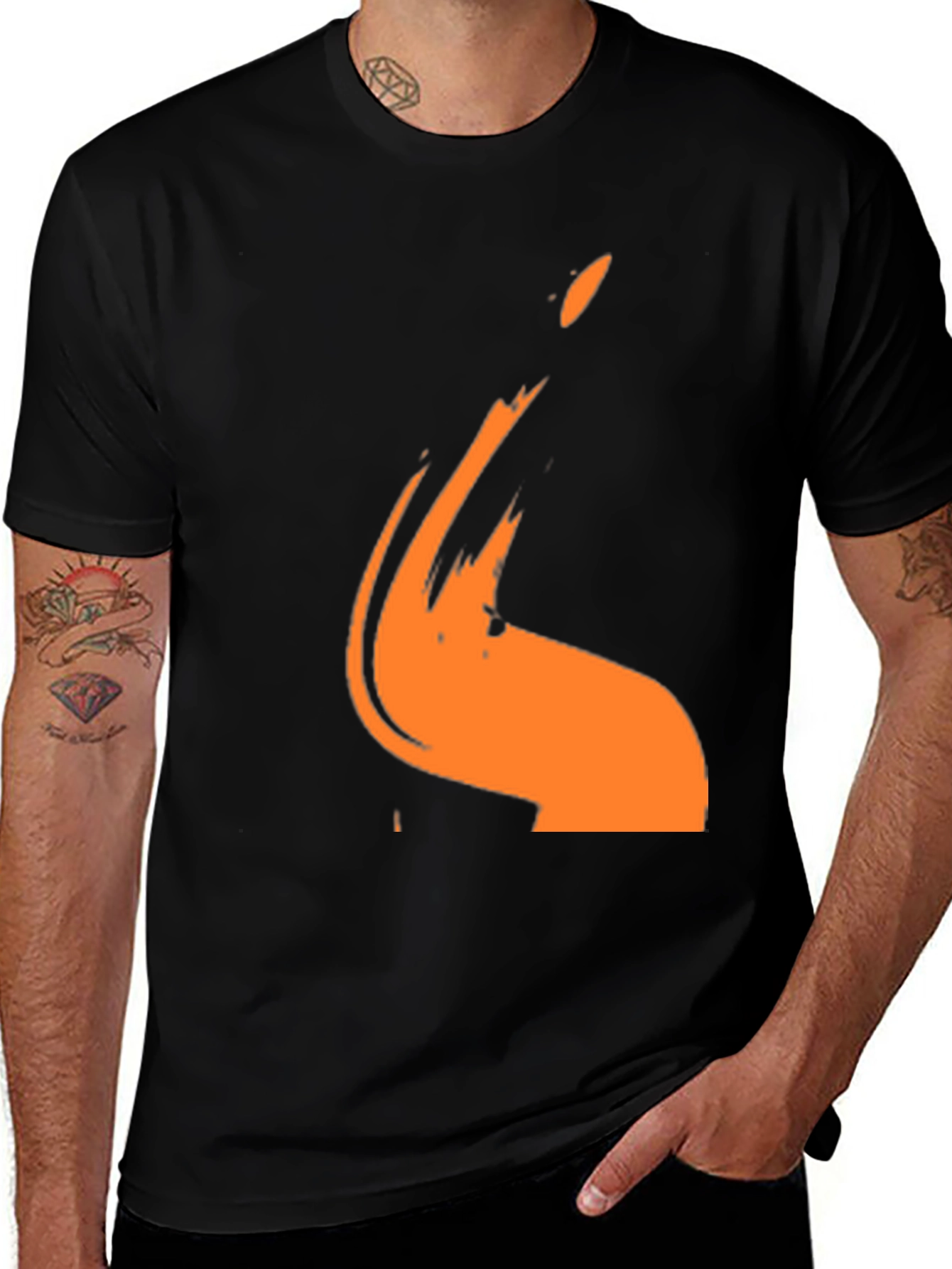 Variant 15 of Bold Graphic Tee - Abstract Design Black T-Shirt