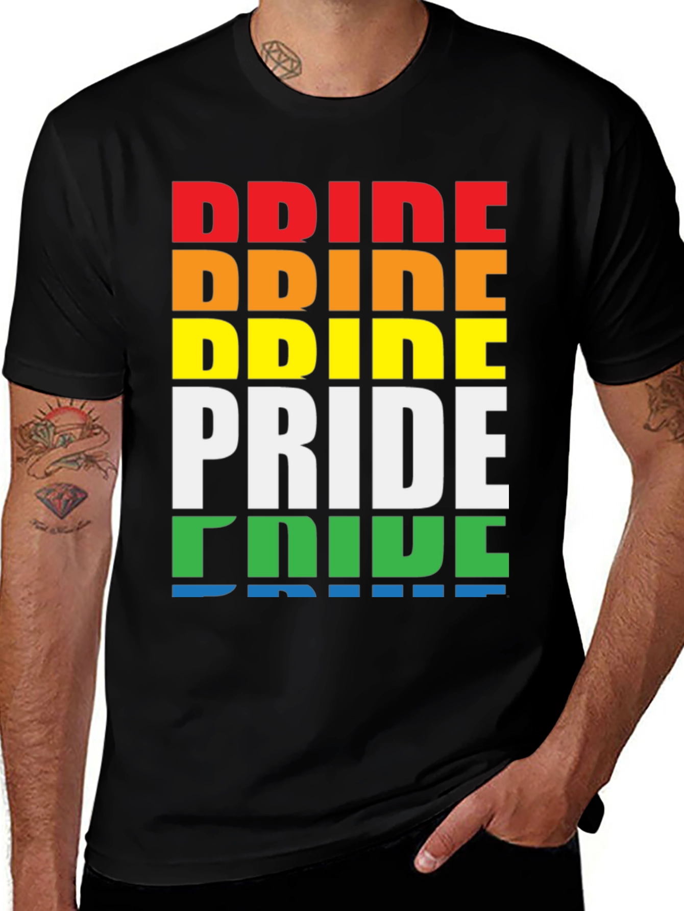 Variant 4 of Pride Rainbow T-Shirt LGBT Gay Pride Month Tee