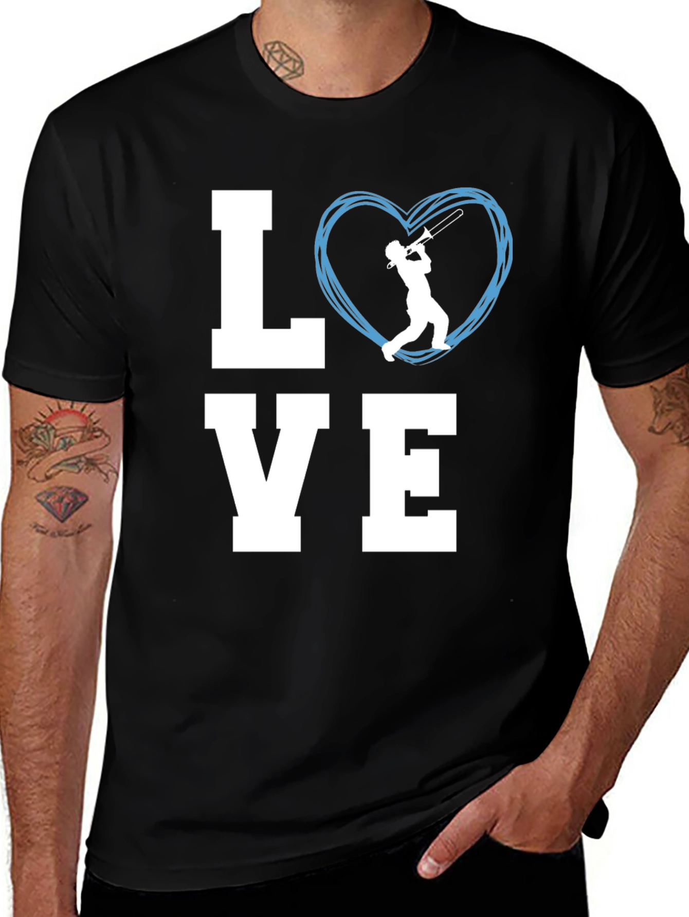 Variant 19 of Love Trombone T-Shirt - Music Lover Tee