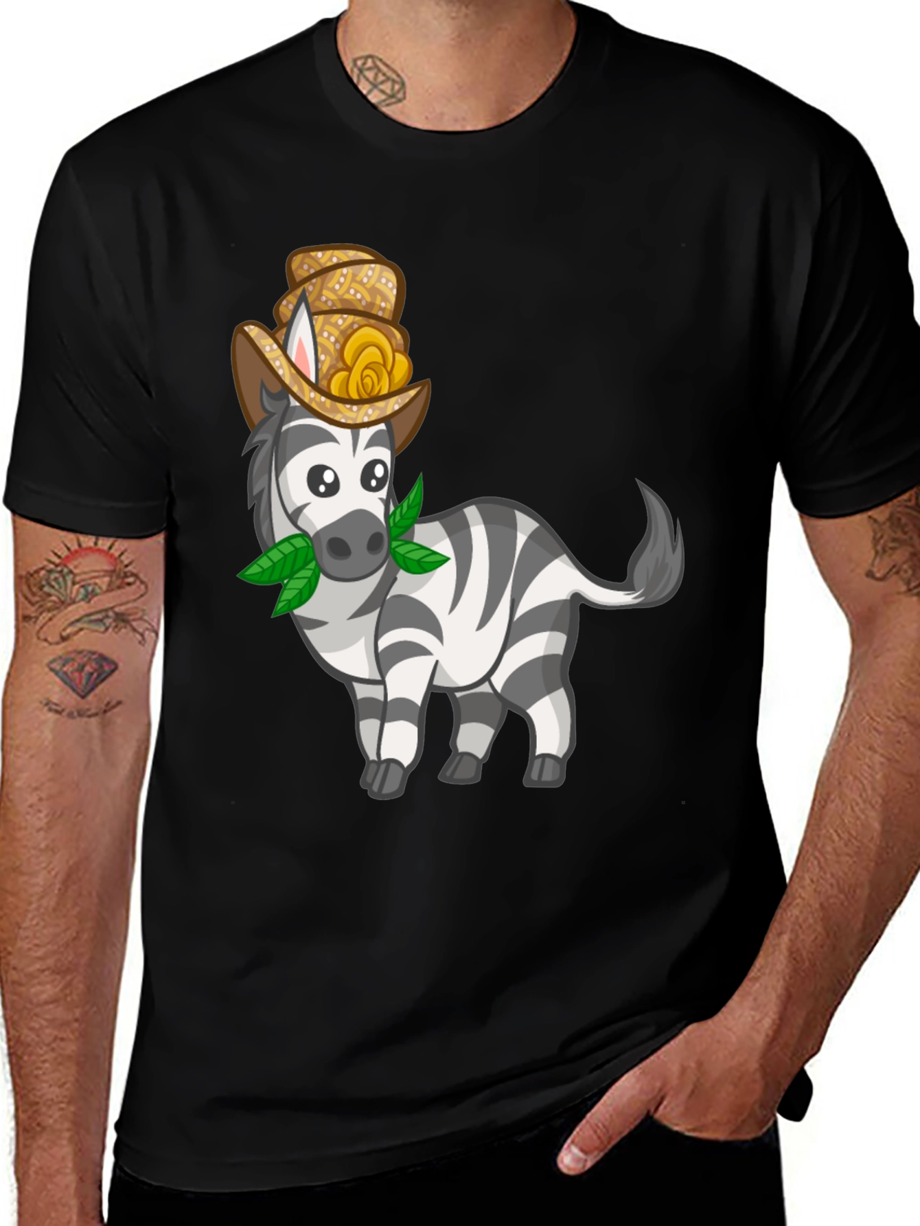 Variant 10 of Zebra Cartoon Tee - Cute Animal Graphic Shirt