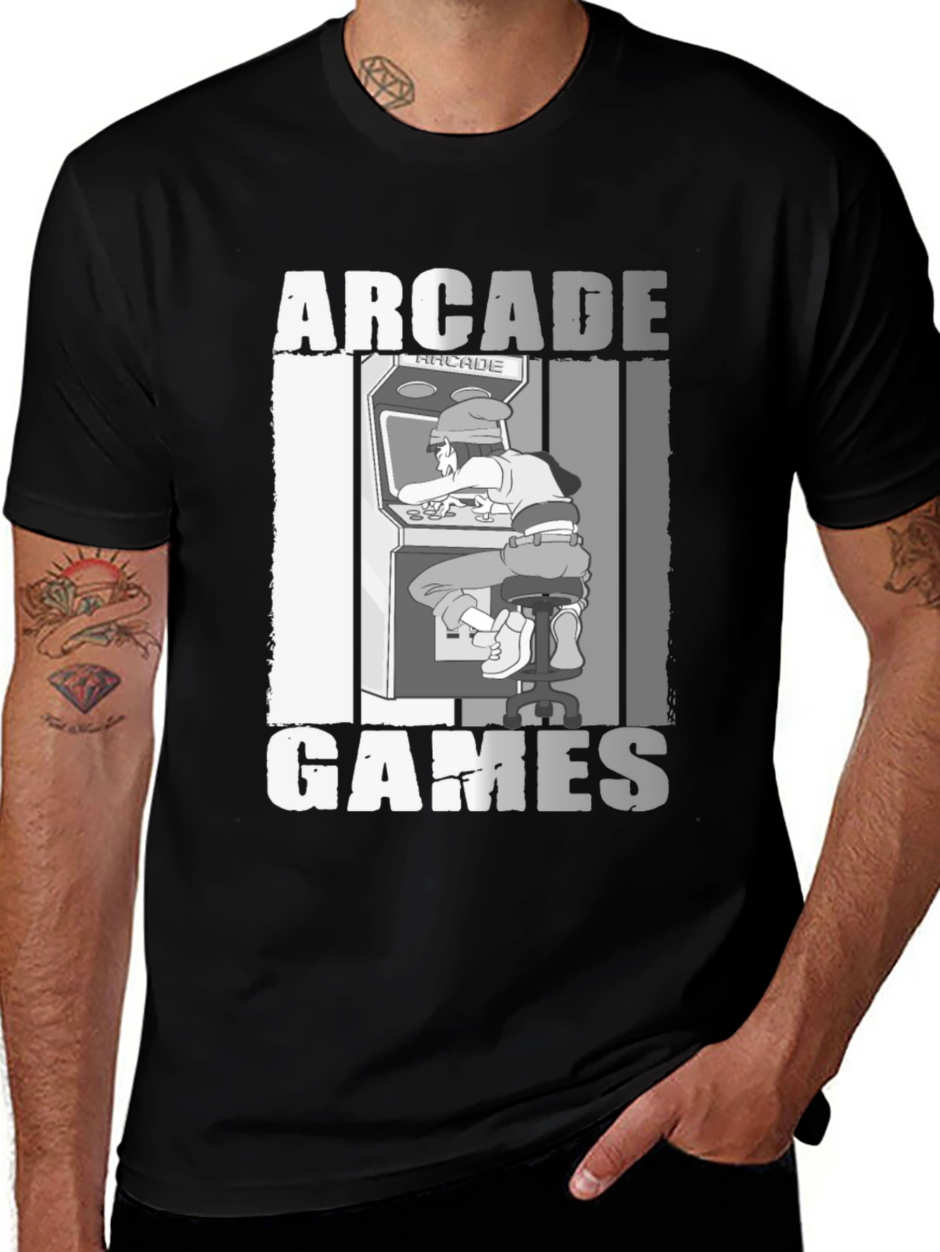 Variant 9 of Arcade Games Graphic T-Shirt - Retro Gamer Style