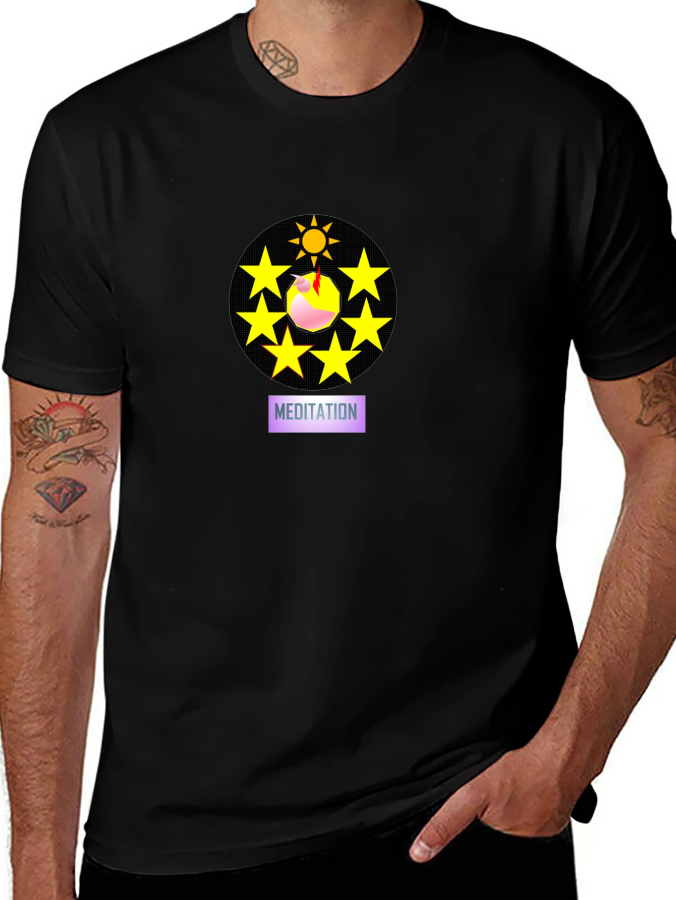 Meditative Starburst T-Shirt - Comfort & Style