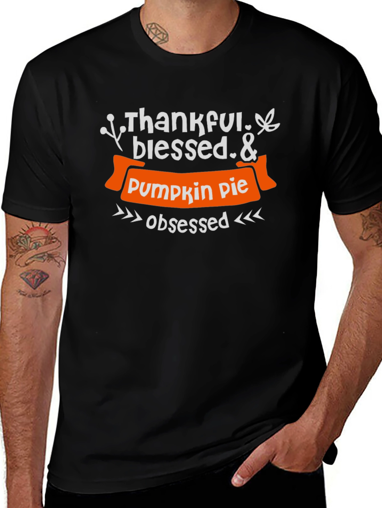 Variant 11 of Thankful Blessed Pumpkin Pie Obsessed T-Shirt