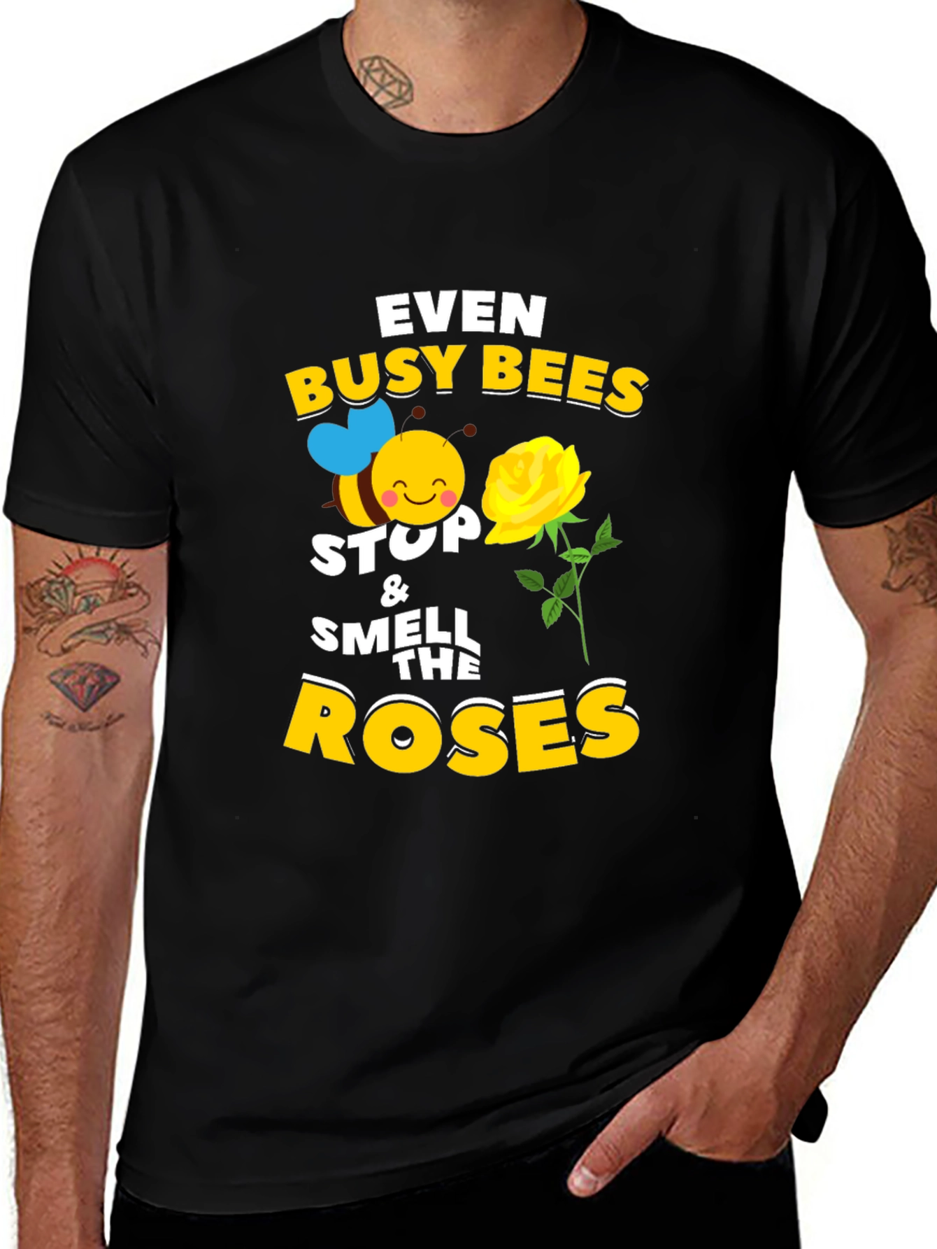 Variant 15 of Even Busy Bees Stop and Smell the Roses T-Shirt