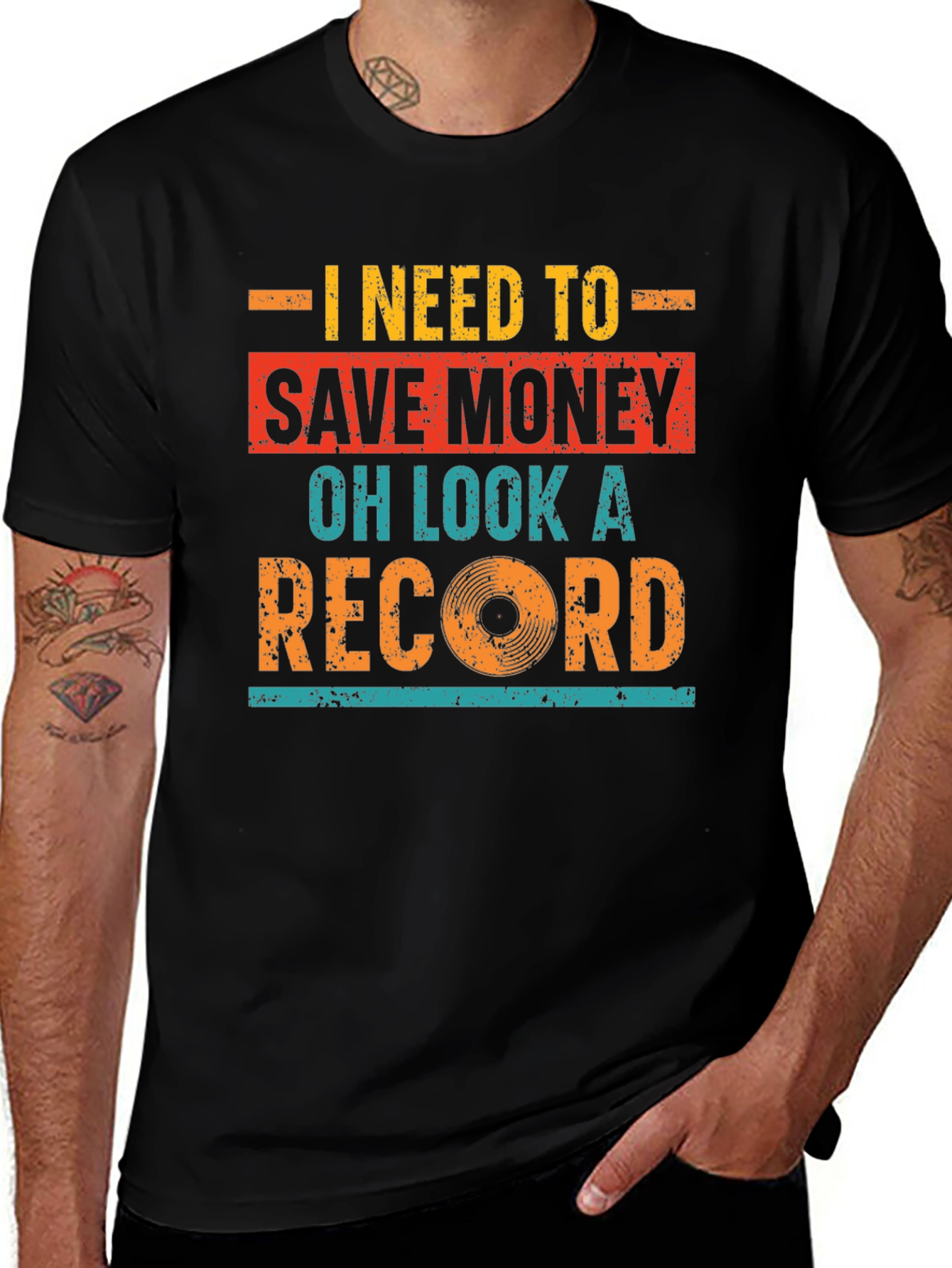 Variant 13 of I Need To Save Money Record T-Shirt