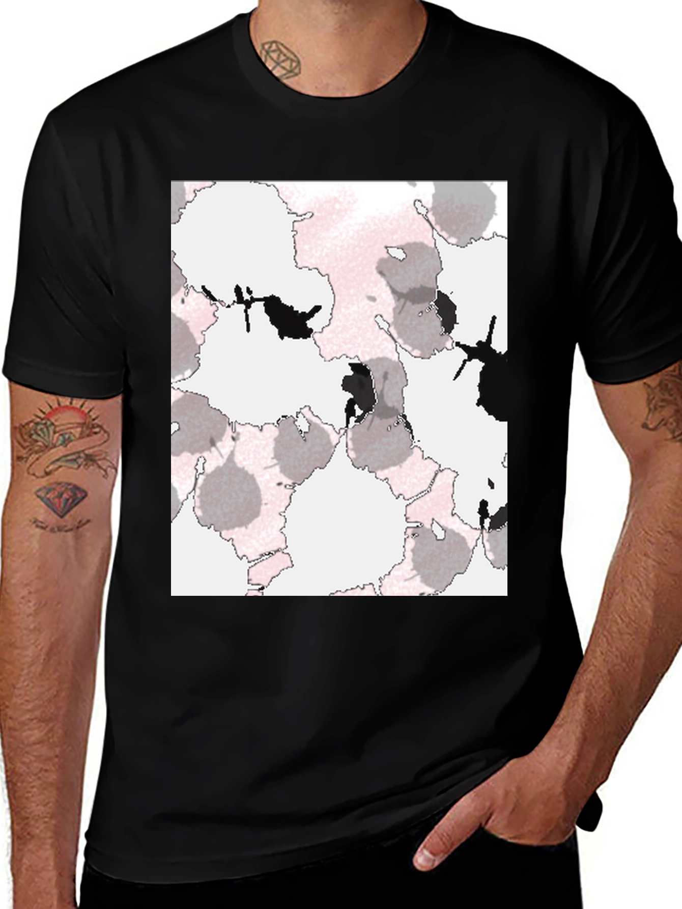 Variant 21 of Abstract Print T-Shirt - Modern Casual Wear